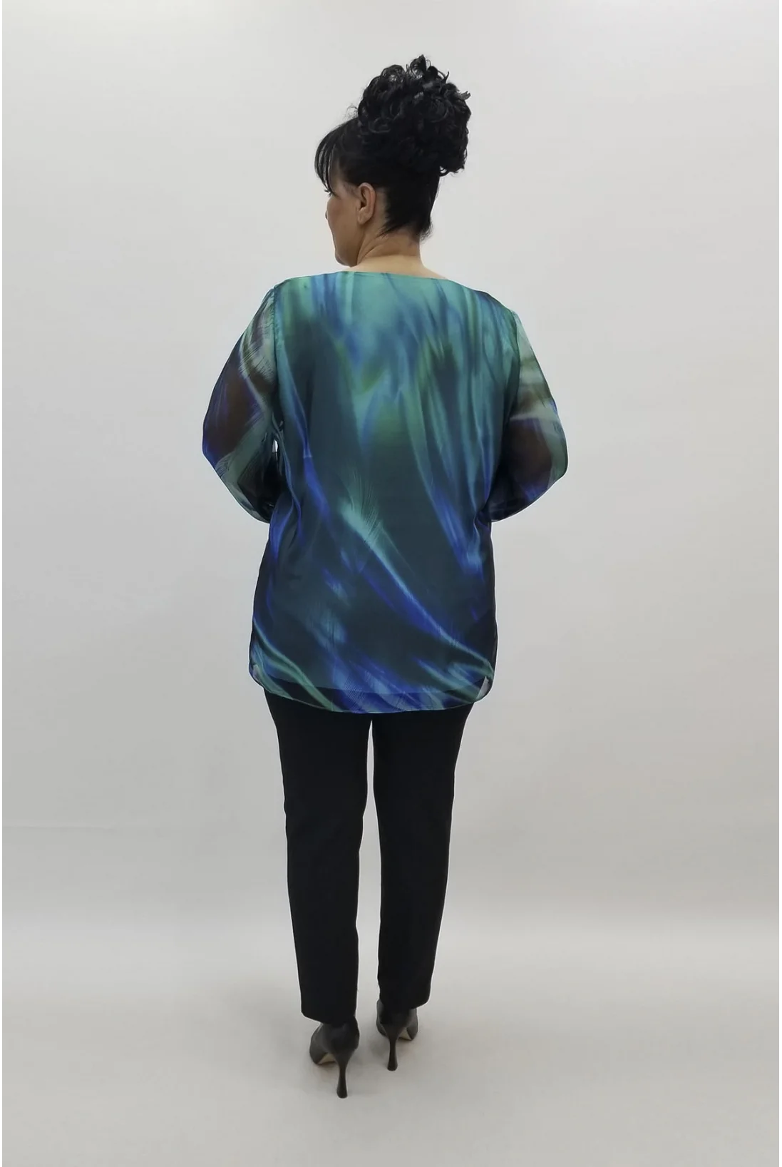 Miraggio Büyük Beden Abiye Bluz 98423 TURKUAZ