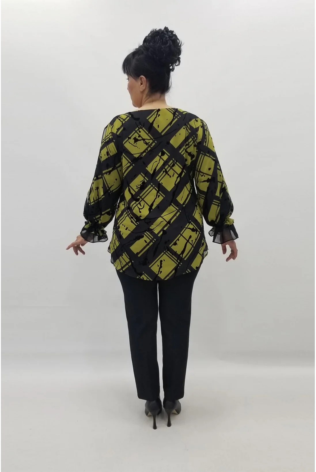 Miraggio Büyük Beden Abiye Bluz 98442 YAĞ YEŞİLİ