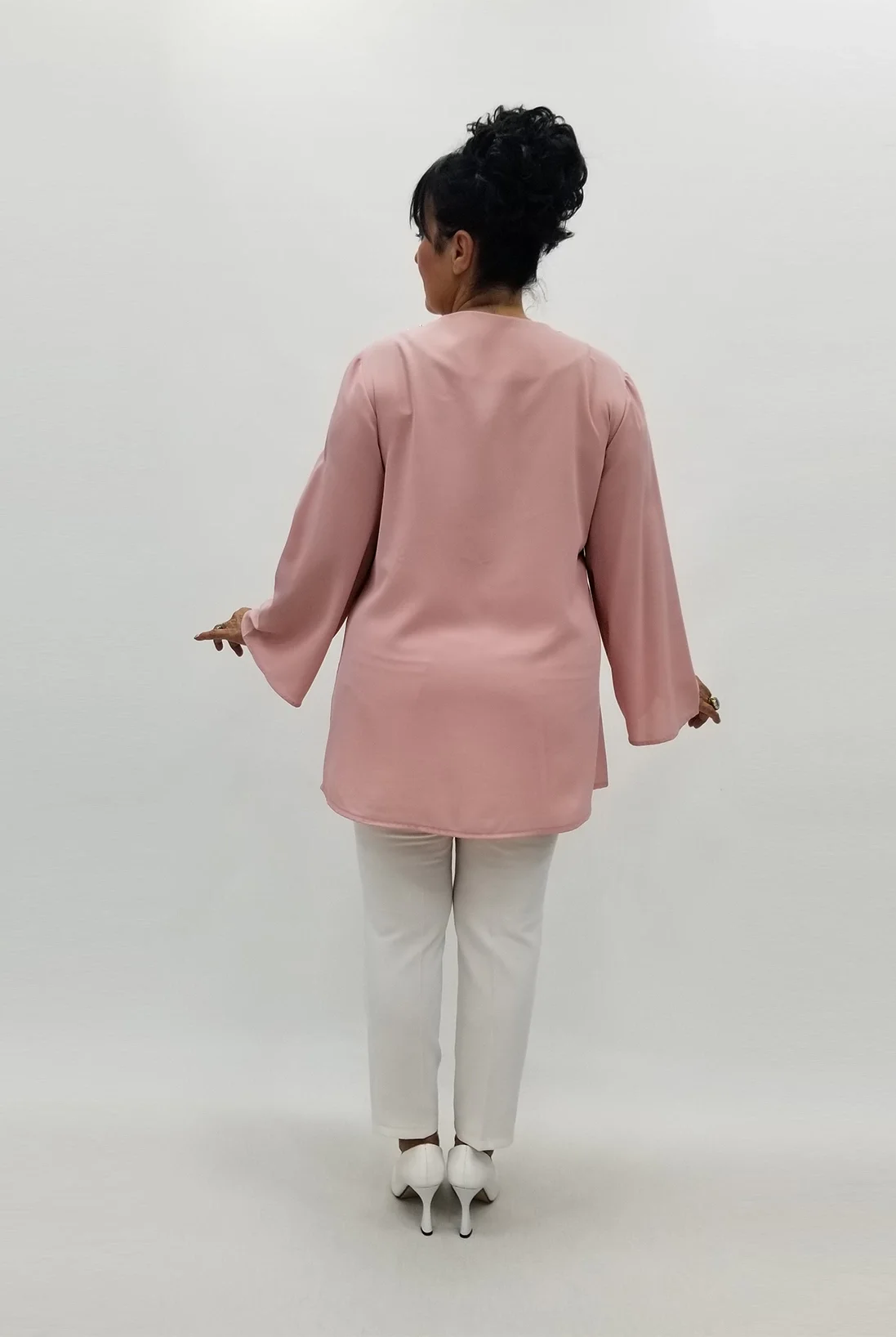 Miraggio Büyük Beden Abiye Bluz 98753 PUDRA