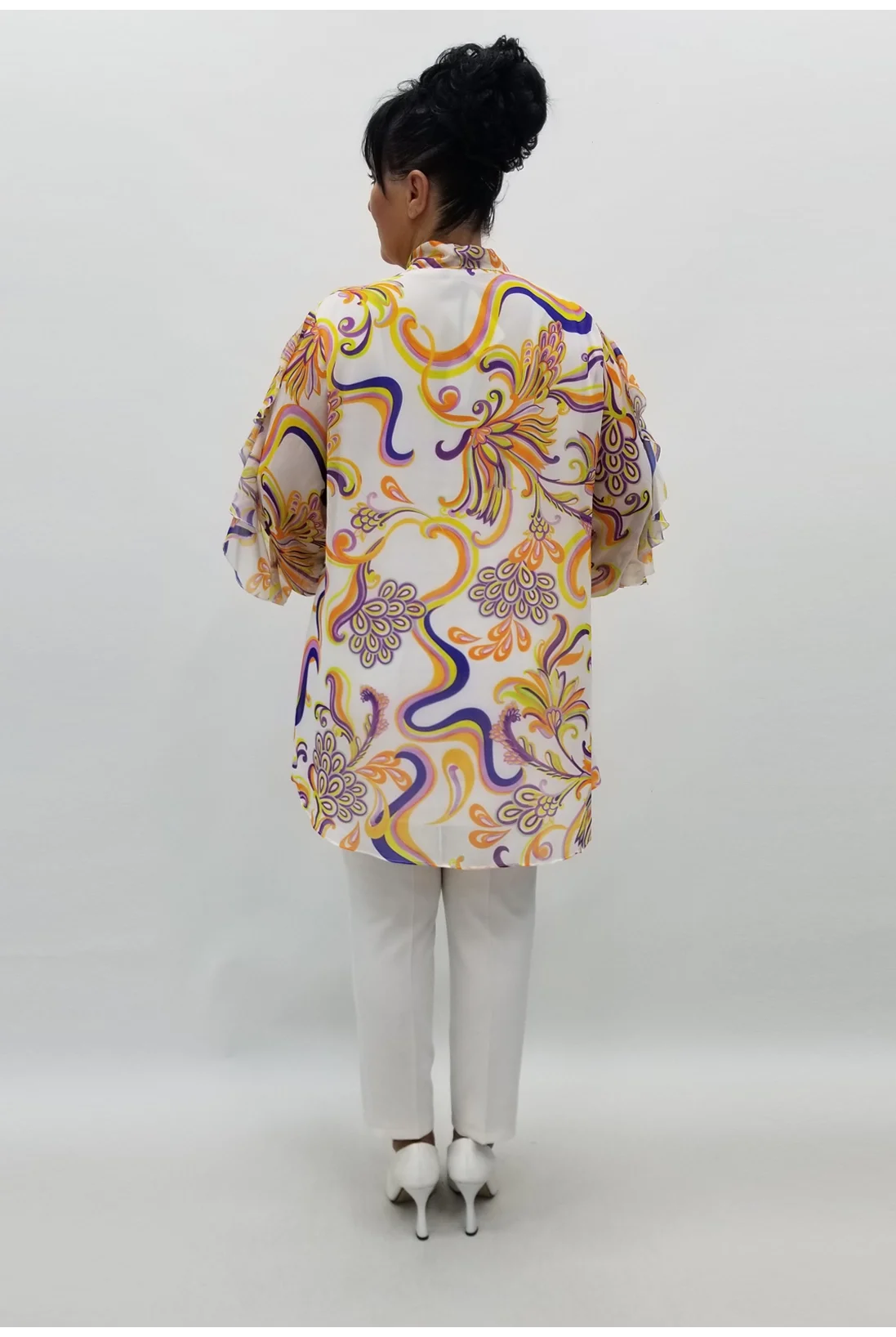 Miraggio Büyük Beden Abiye Bluz 98878 BEYAZ