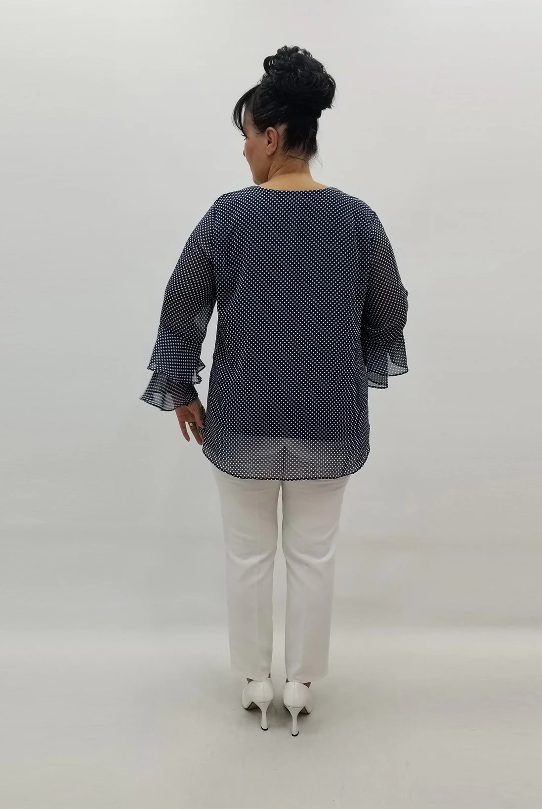 Miraggio Büyük Beden Abiye Bluz 99128 LACİVERT