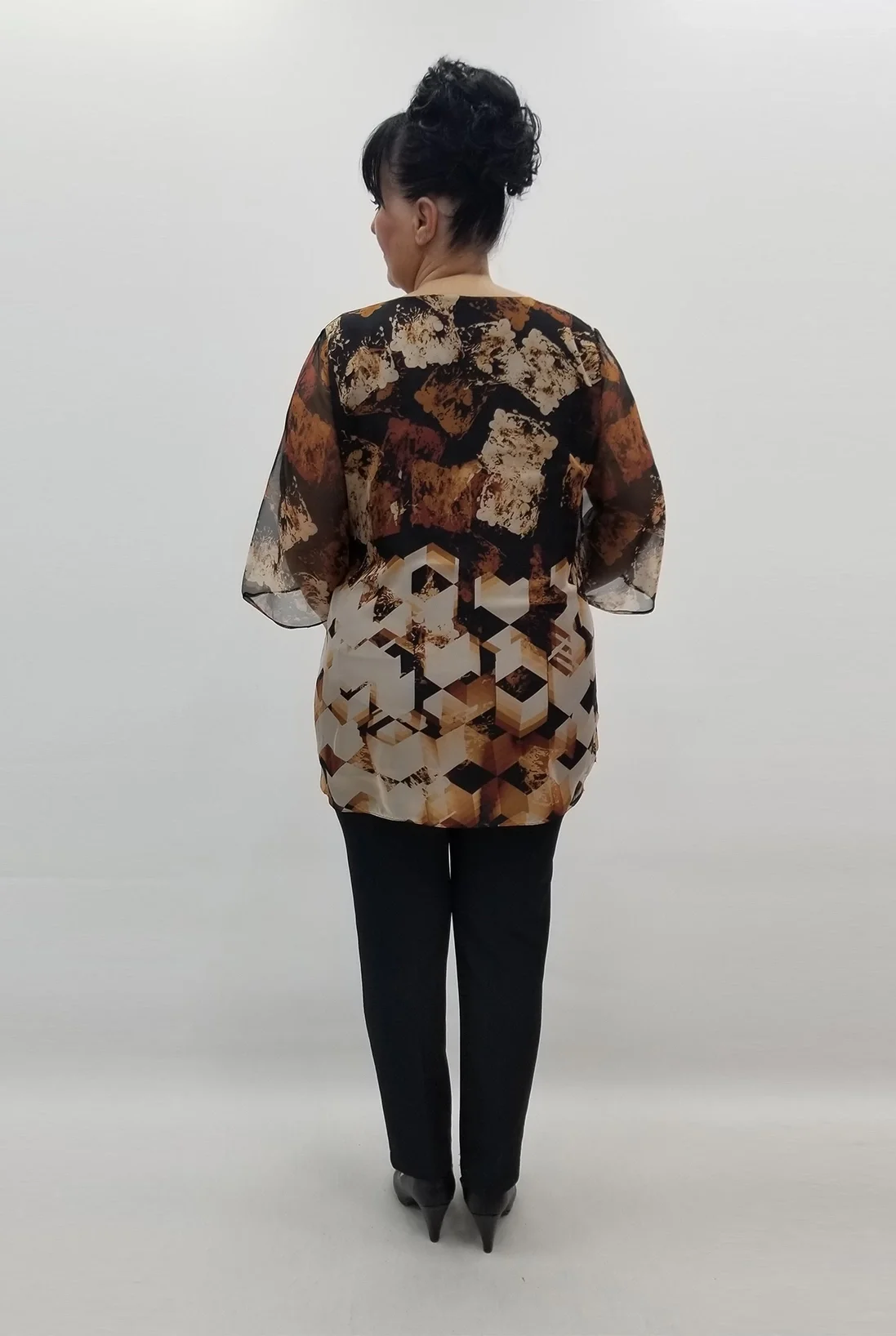 Miraggio Büyük Beden Abiye Bluz 99497 KAHVE