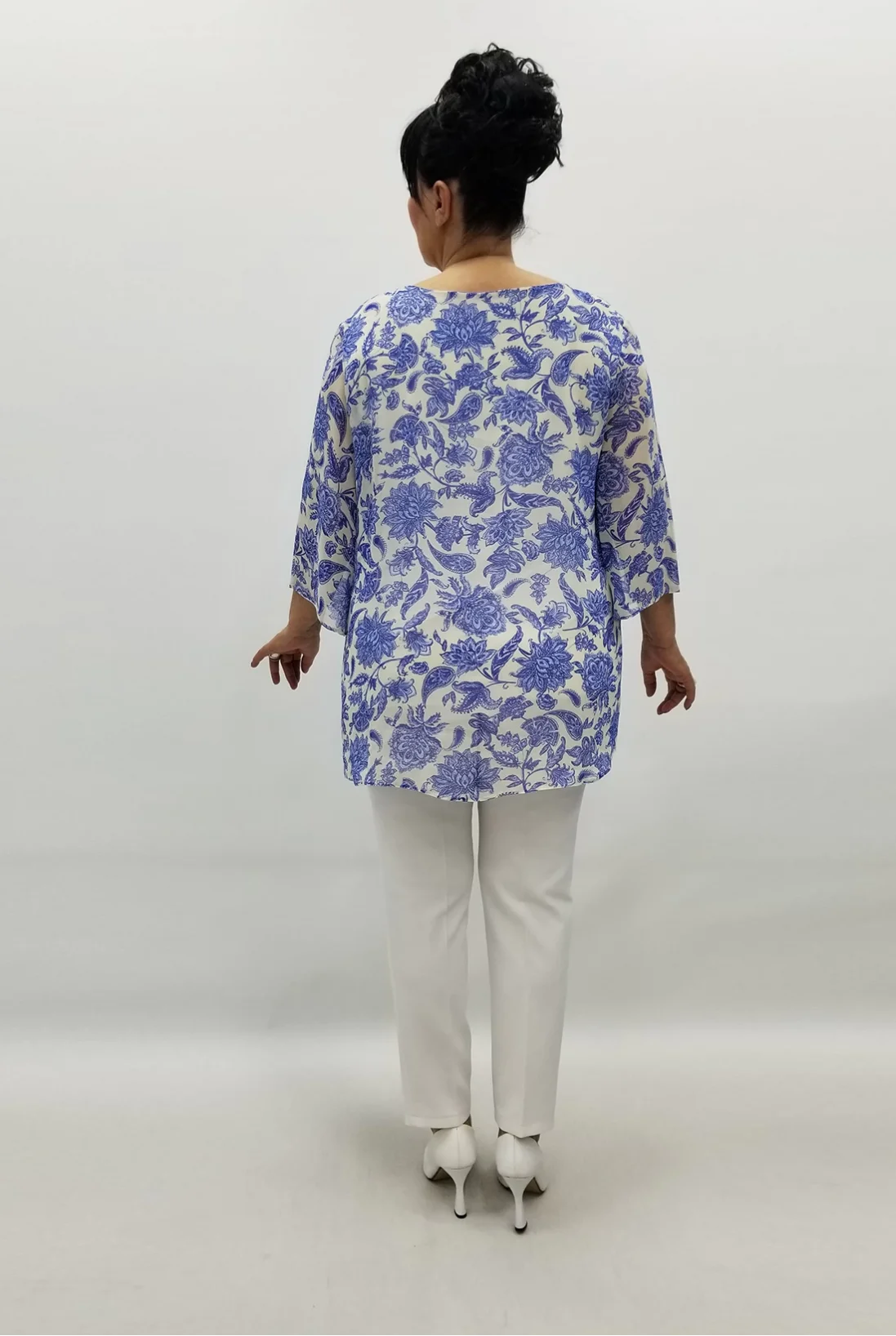 Miraggio Büyük Beden Abiye Bluz 99498 MAVİ