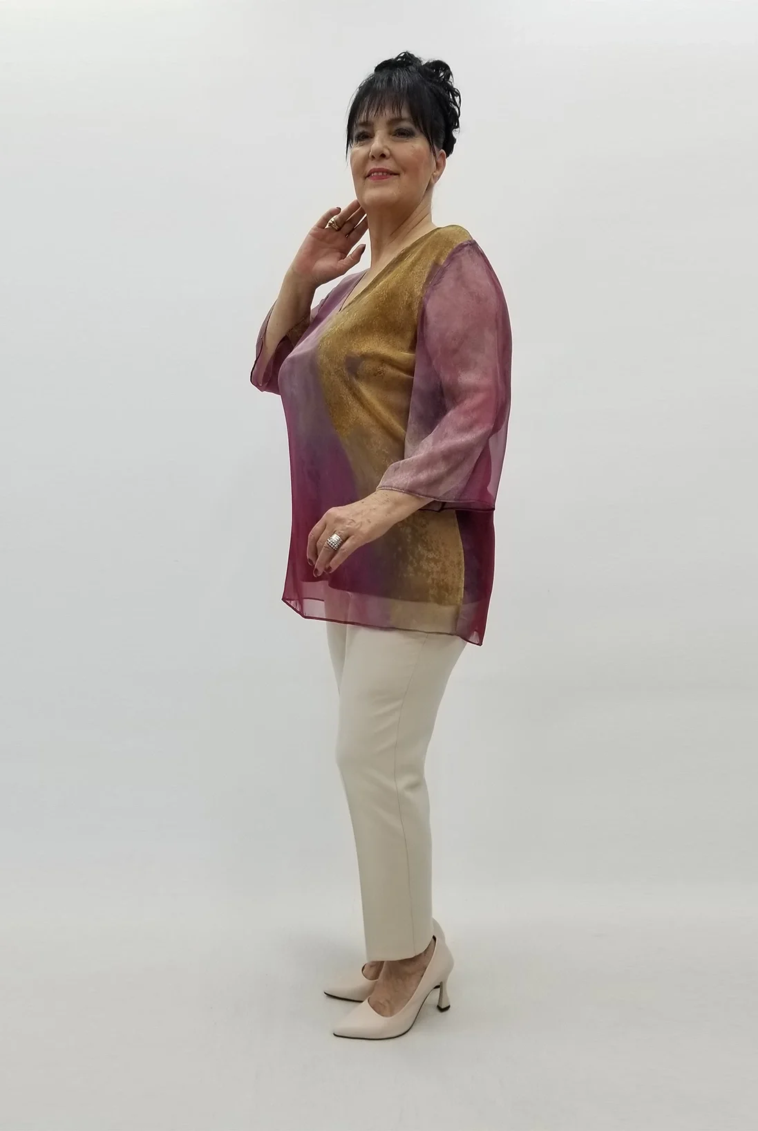 Miraggio Büyük Beden Abiye Bluz 99499 BORDO