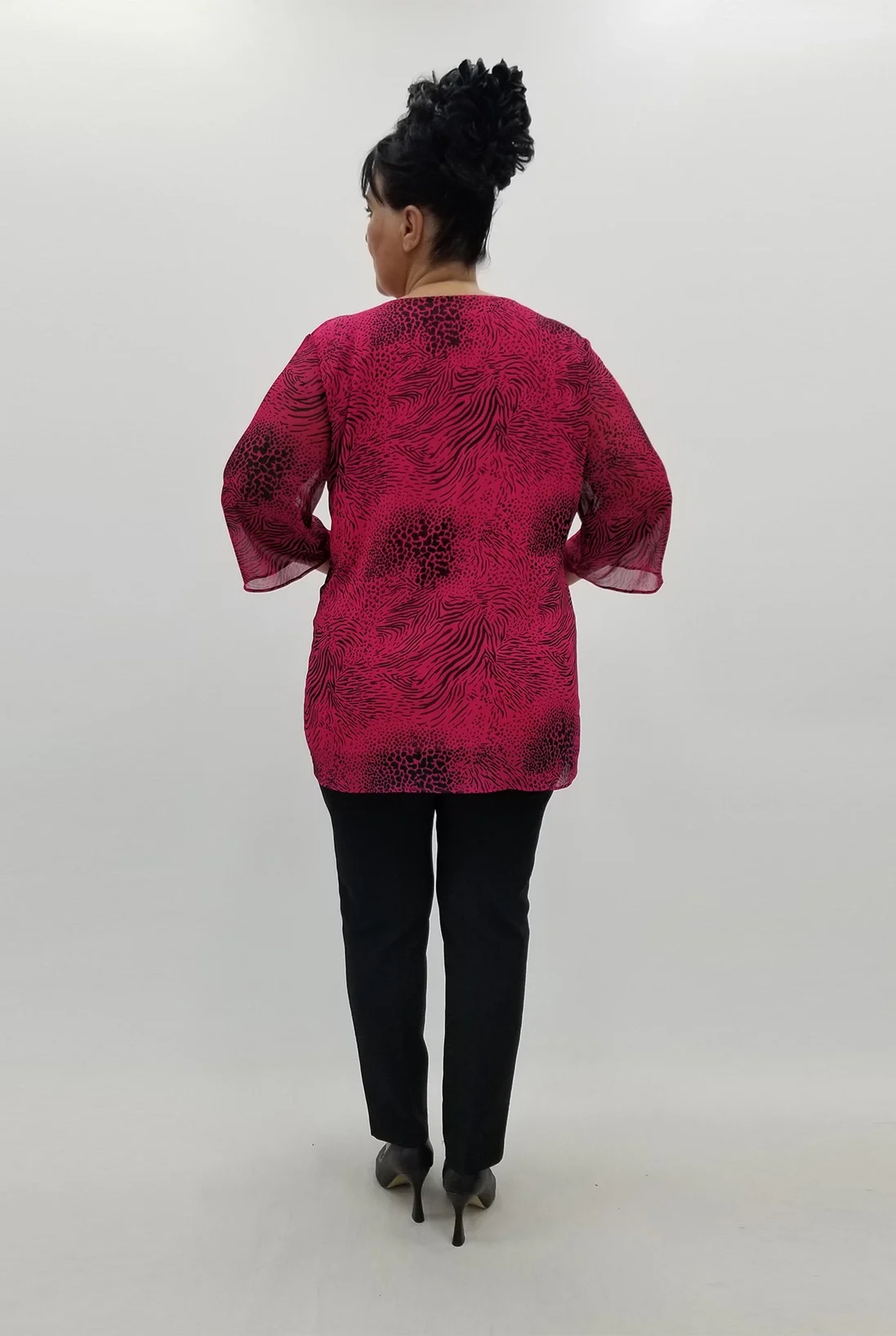 Miraggio Büyük Beden Abiye Bluz 99503 FUŞYA