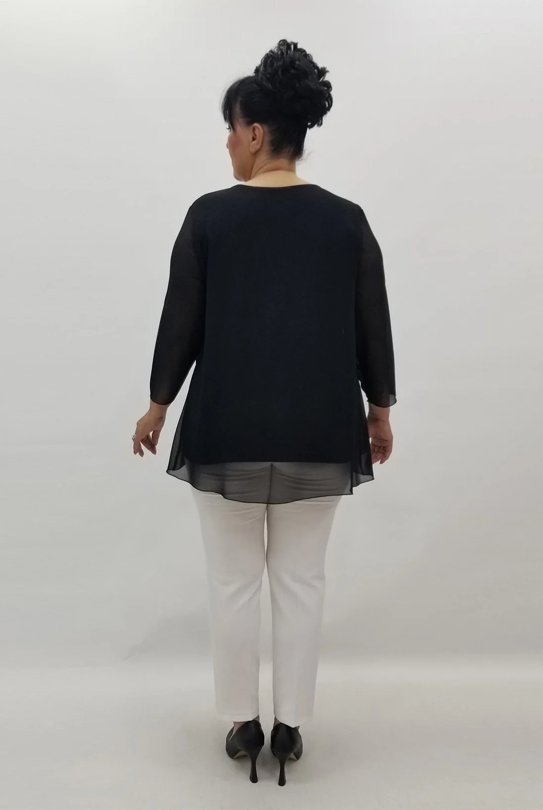 Miraggio Büyük Beden Abiye Bluz 99602 SİYAH