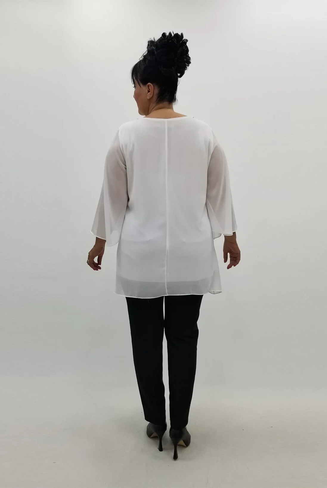 Miraggio Büyük Beden Abiye Bluz 99786 BEYAZ