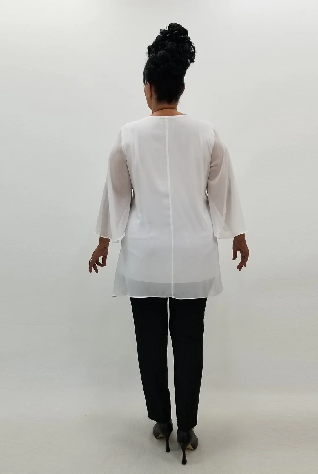 Miraggio Büyük Beden Abiye Bluz 99787 BEYAZ