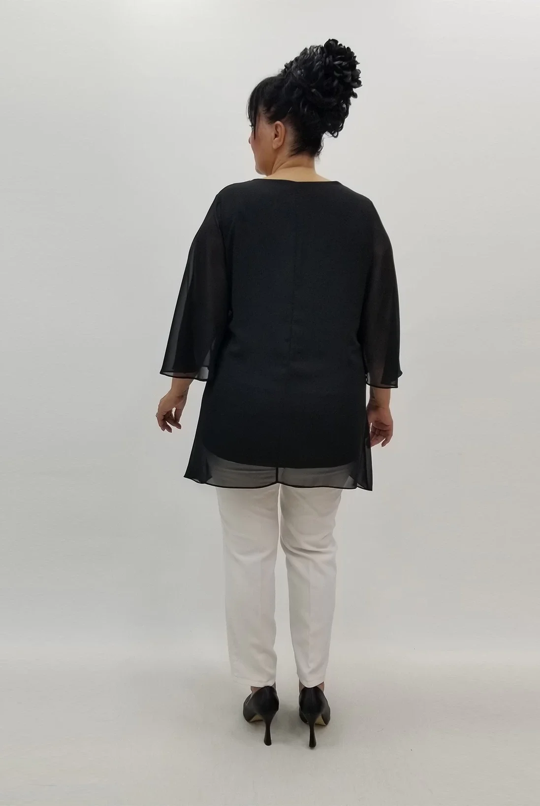 Miraggio Büyük Beden Abiye Bluz 99787 SİYAH