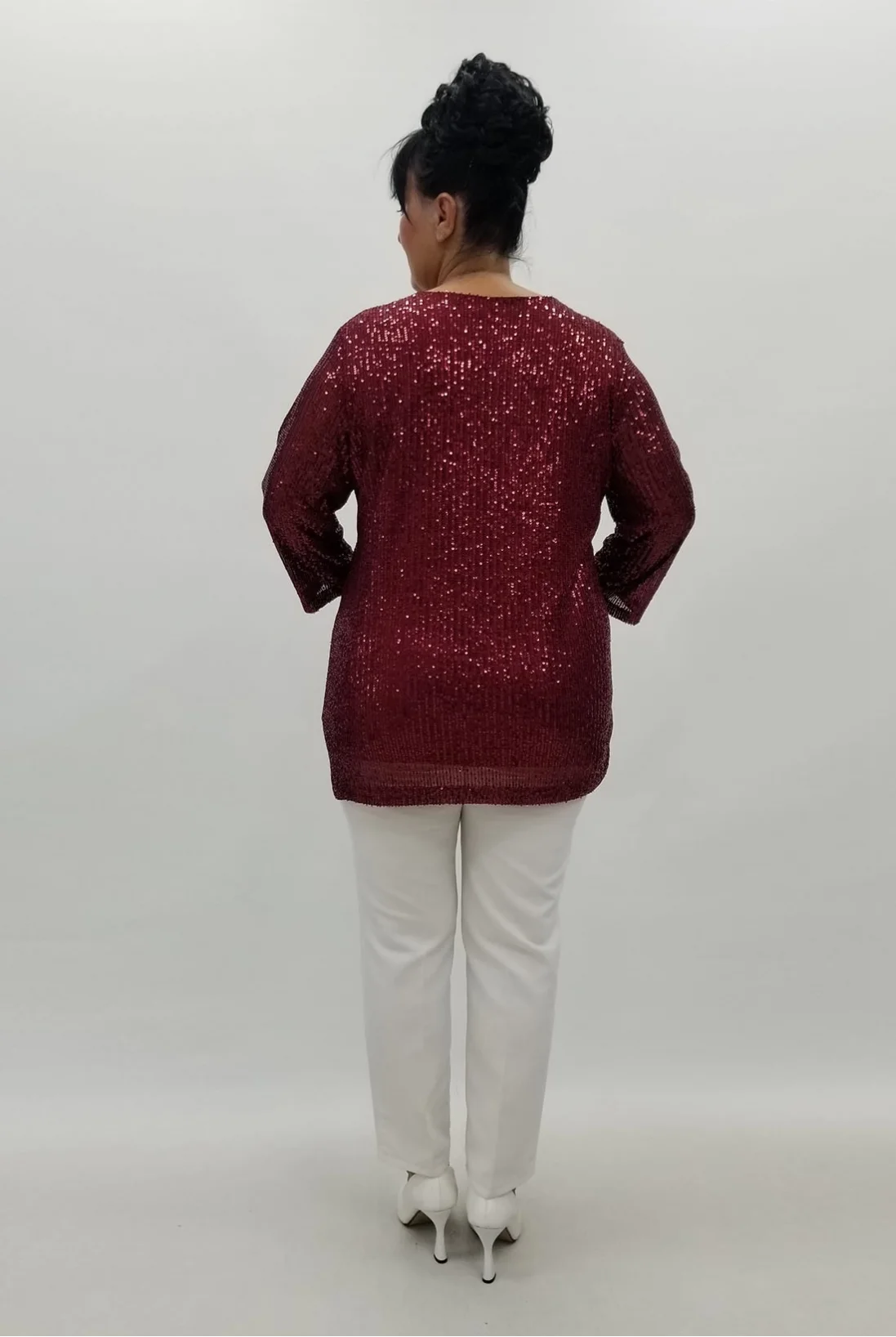 Miraggio Büyük Beden Abiye Bluz 99846 BORDO