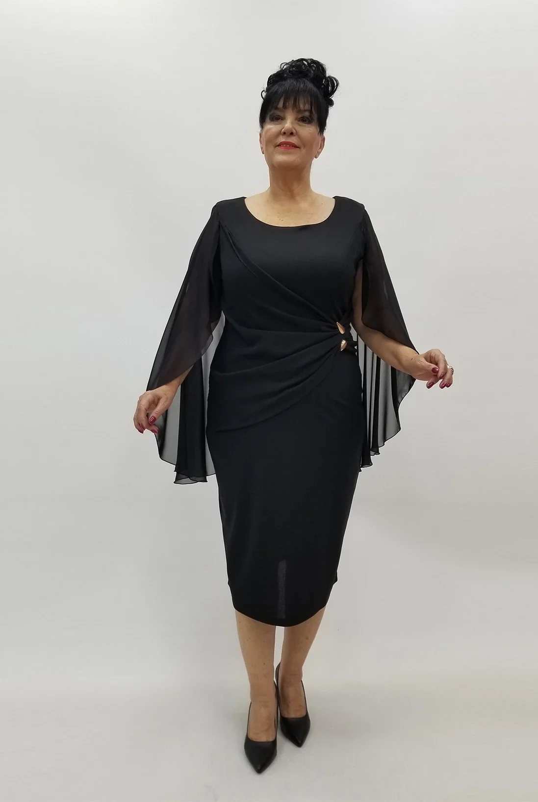 Miraggio Büyük Beden Abiye Elbise 4024 SİYAH