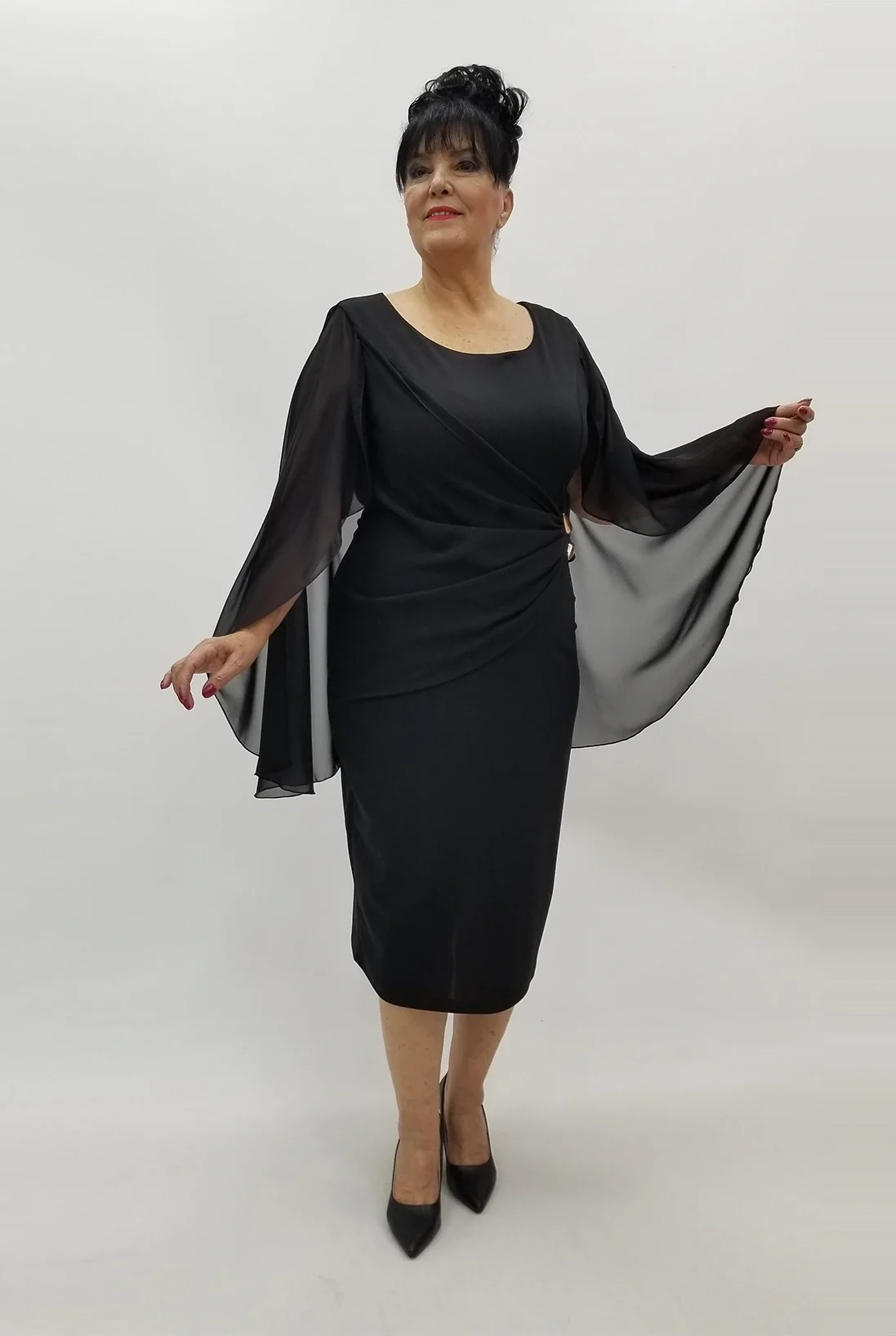 Miraggio Büyük Beden Abiye Elbise 4024 SİYAH