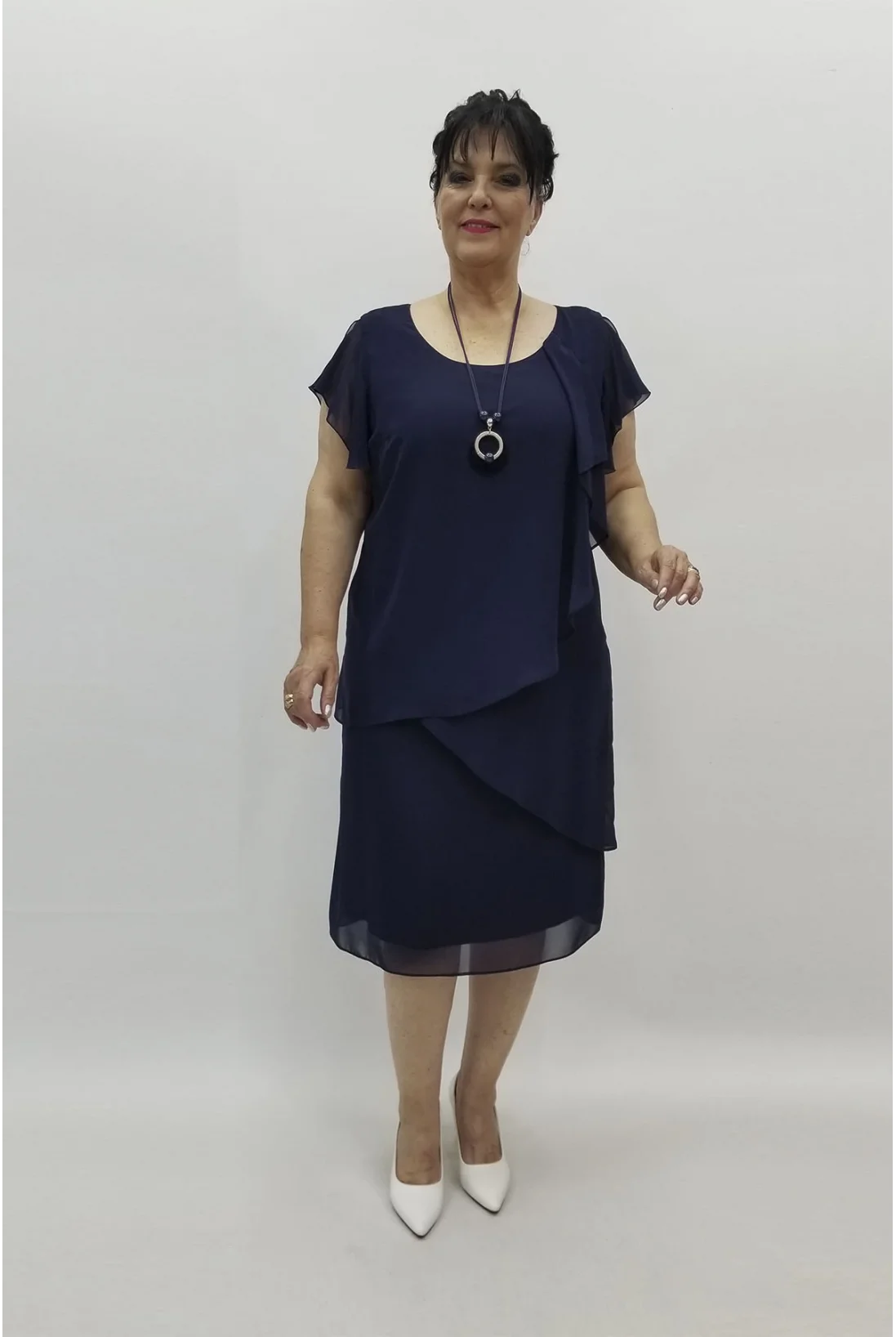 Miraggio Büyük Beden Abiye Elbise 96758 LACİVERT