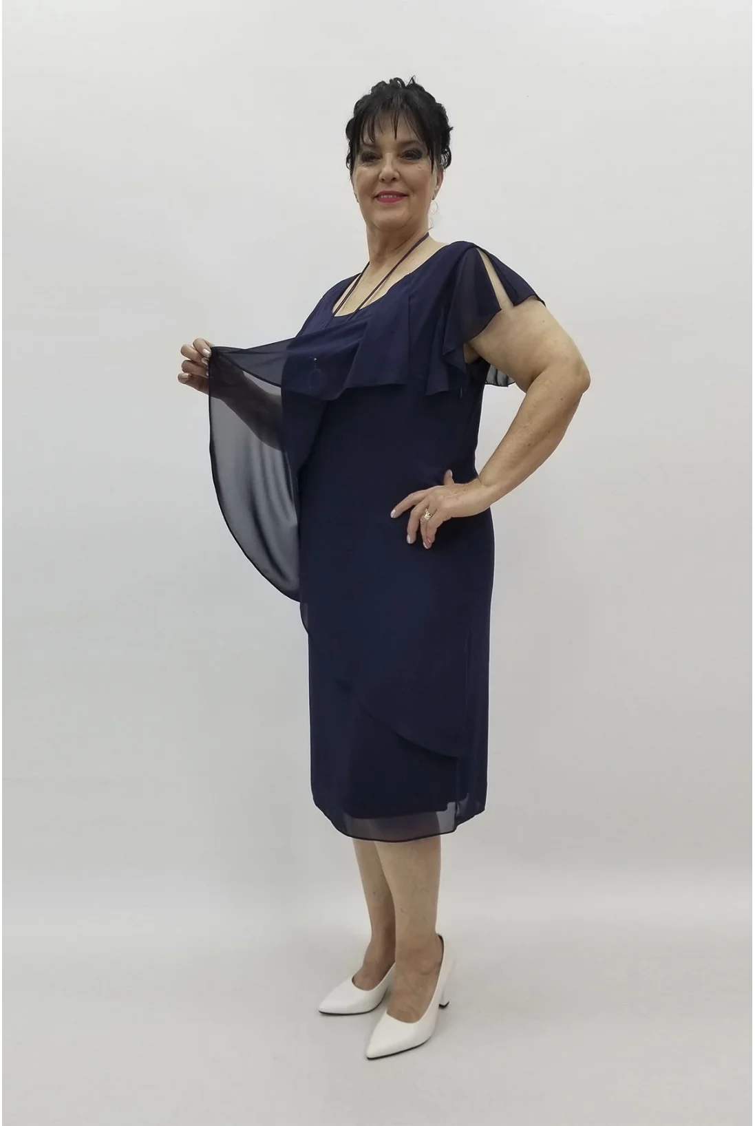 Miraggio Büyük Beden Abiye Elbise 96758 LACİVERT