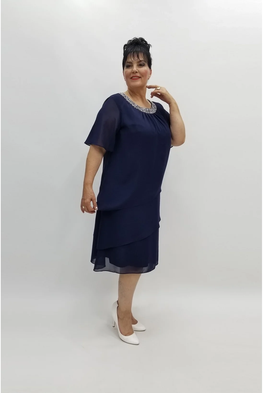 Miraggio Büyük Beden Abiye Elbise 97500 LACİVERT