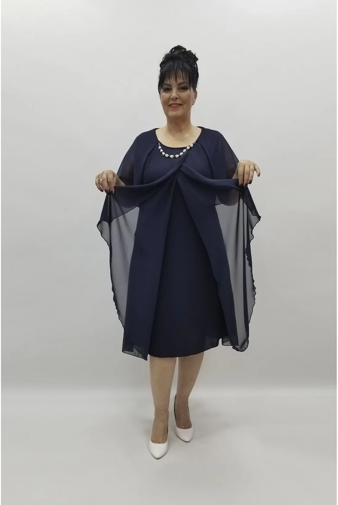 Miraggio Büyük Beden Abiye Elbise 97558 LACİVERT