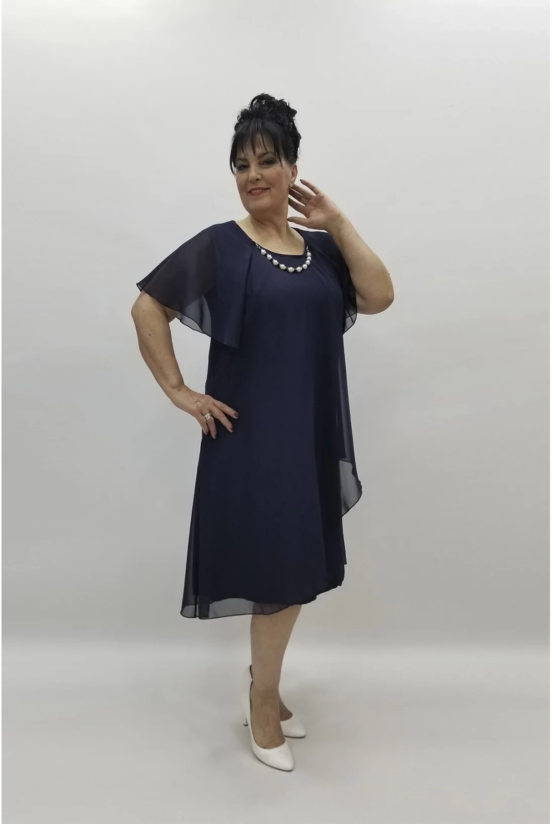 Miraggio Büyük Beden Abiye Elbise 97558 LACİVERT