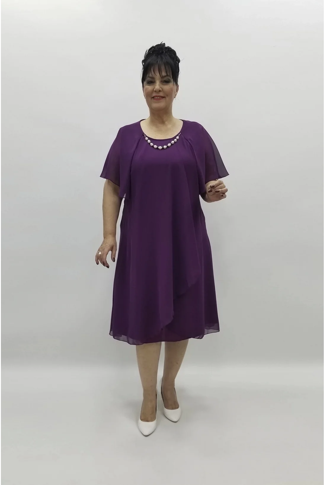 Miraggio Büyük Beden Abiye Elbise 97558 VİOLET