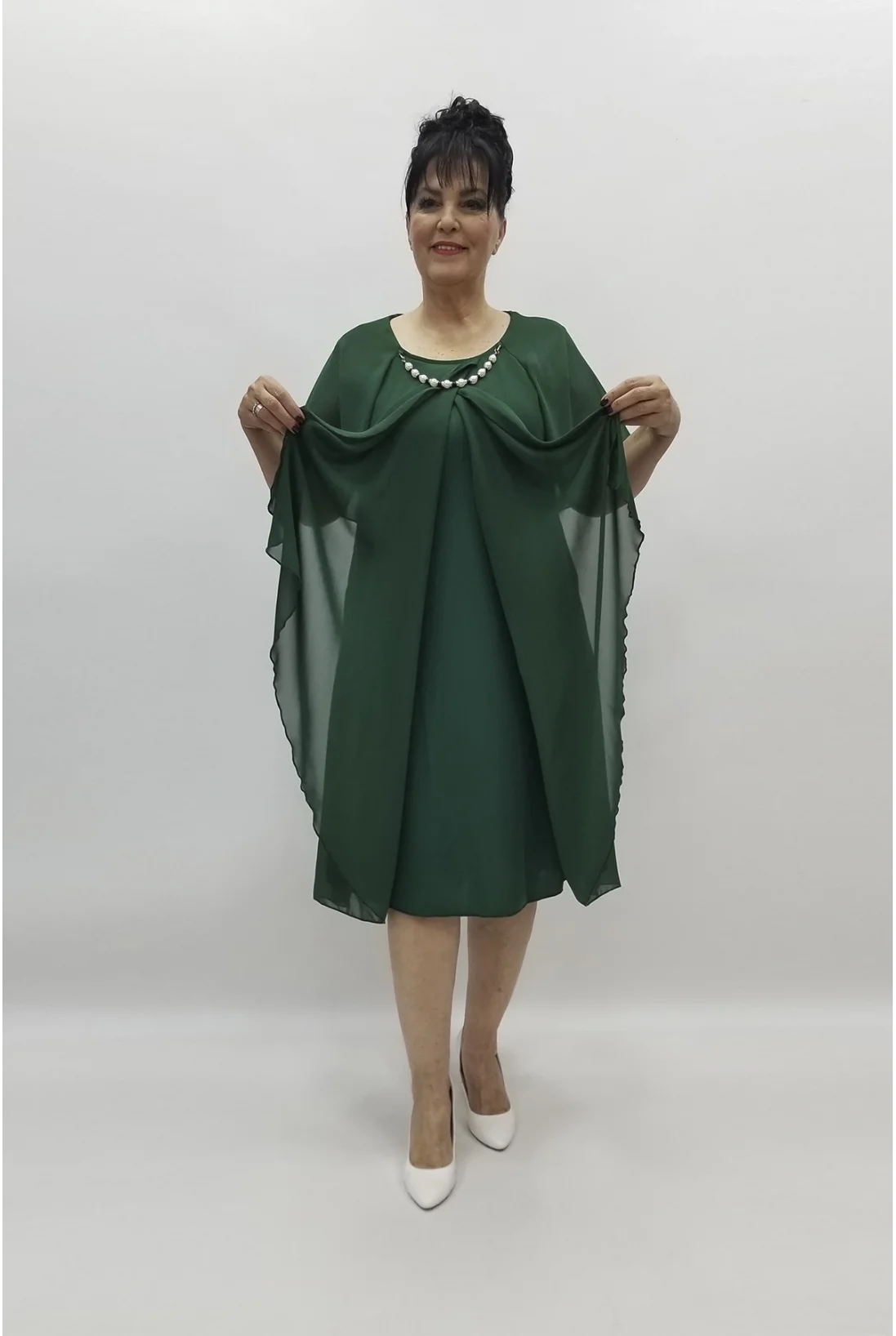 Miraggio Büyük Beden Abiye Elbise 97558 YEŞİL