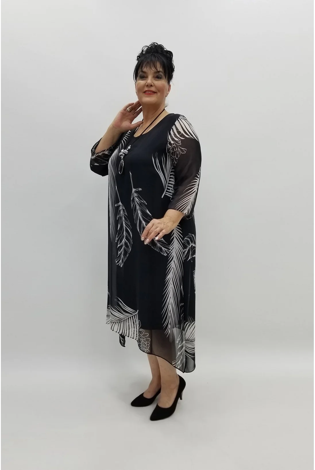 Miraggio Büyük Beden Abiye Elbise 97708 SİYAH