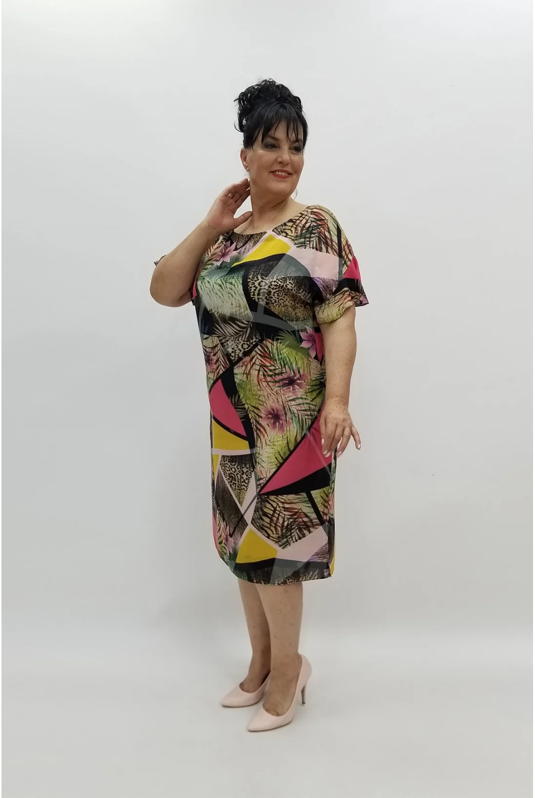 Miraggio Büyük Beden Abiye Elbise 97709 FUŞYA