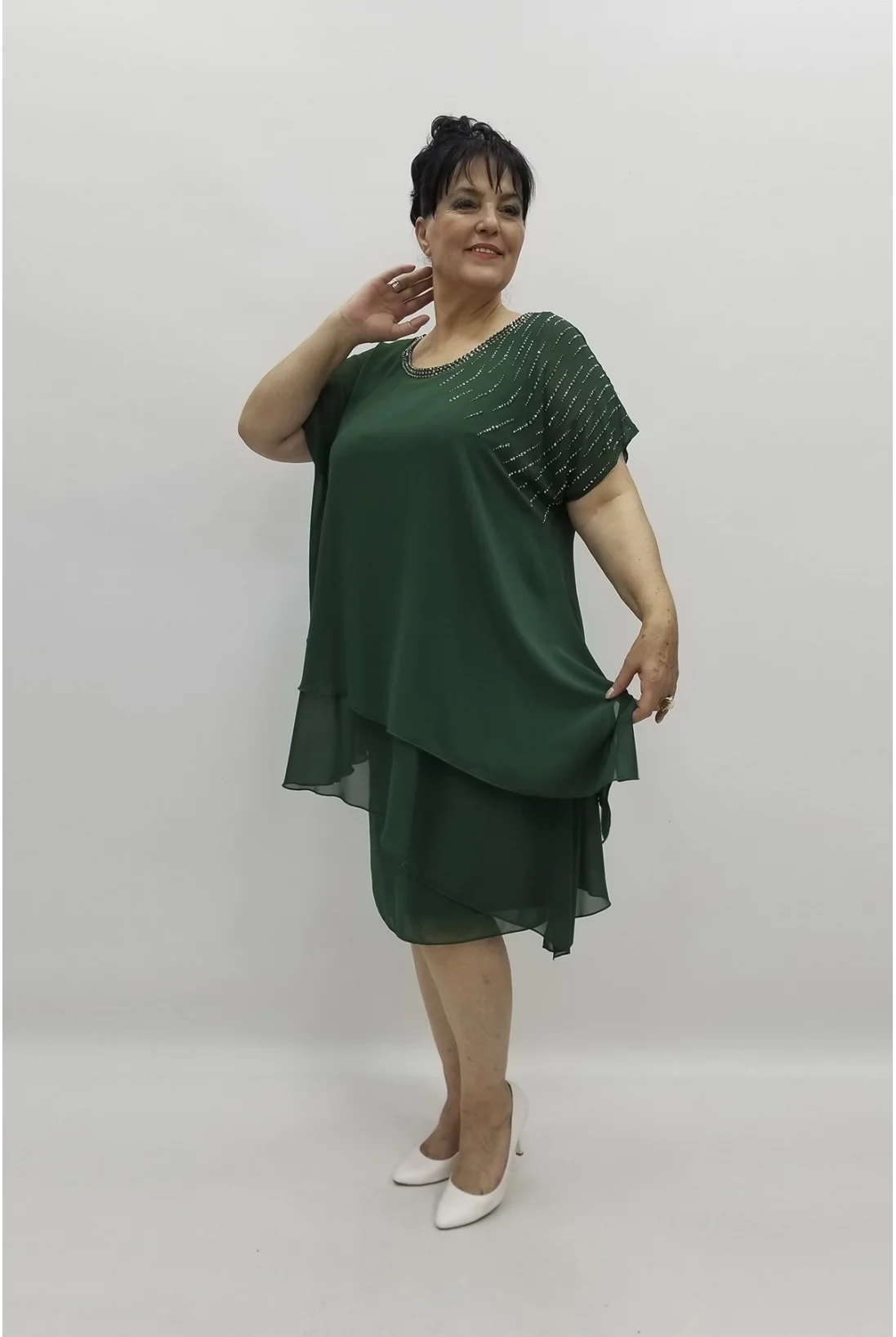 Miraggio Büyük Beden Abiye Elbise 97720 YEŞİL