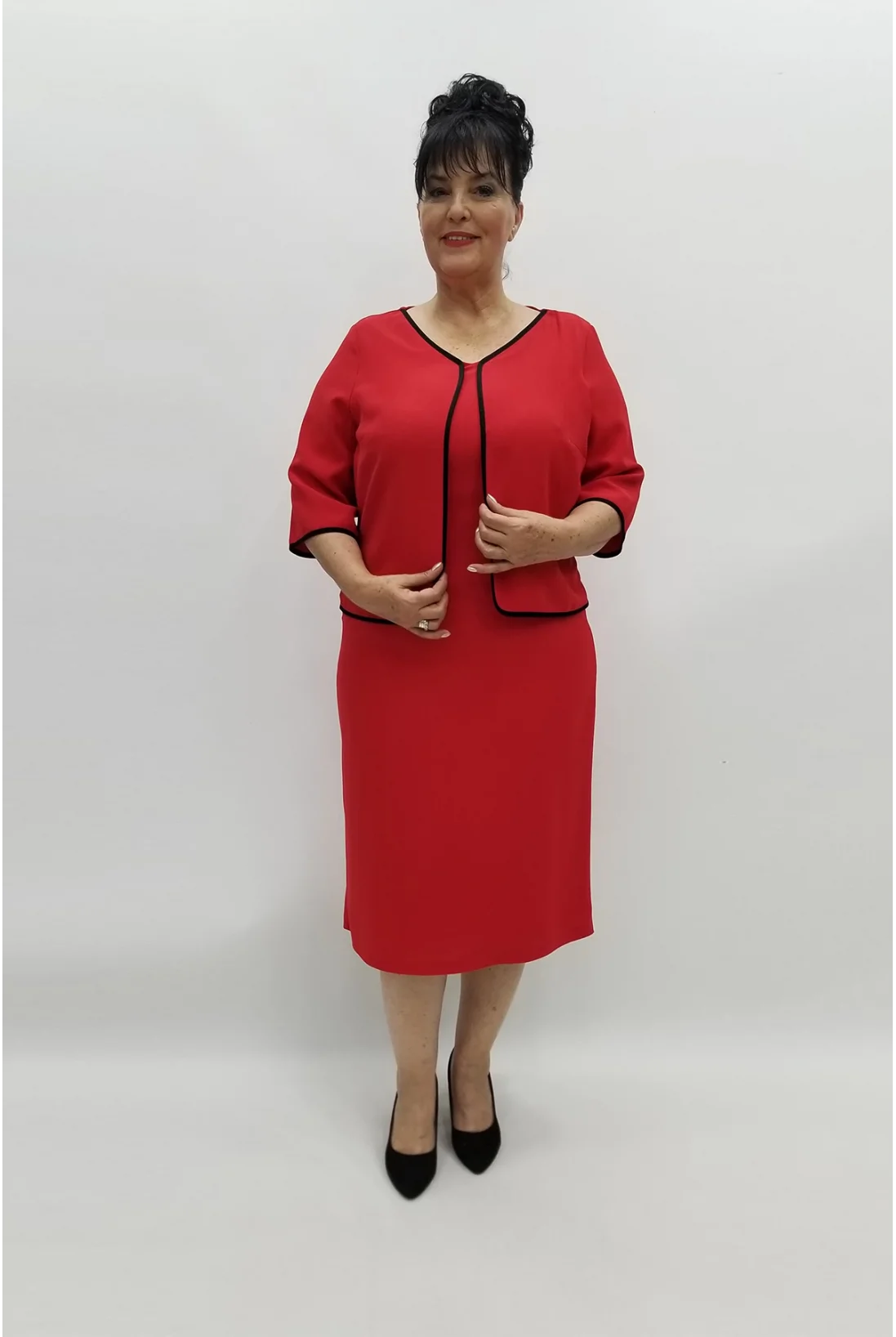 Miraggio Büyük Beden Abiye Elbise 97745 KIRMIZI