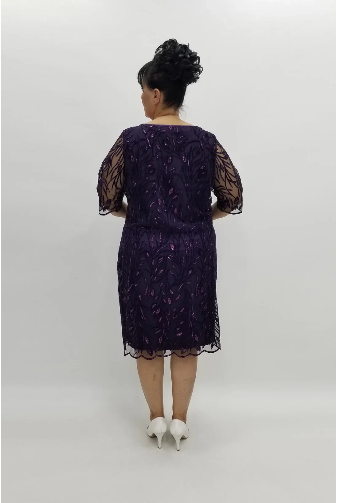 Miraggio Büyük Beden Abiye Elbise 97877 MÜRDÜM