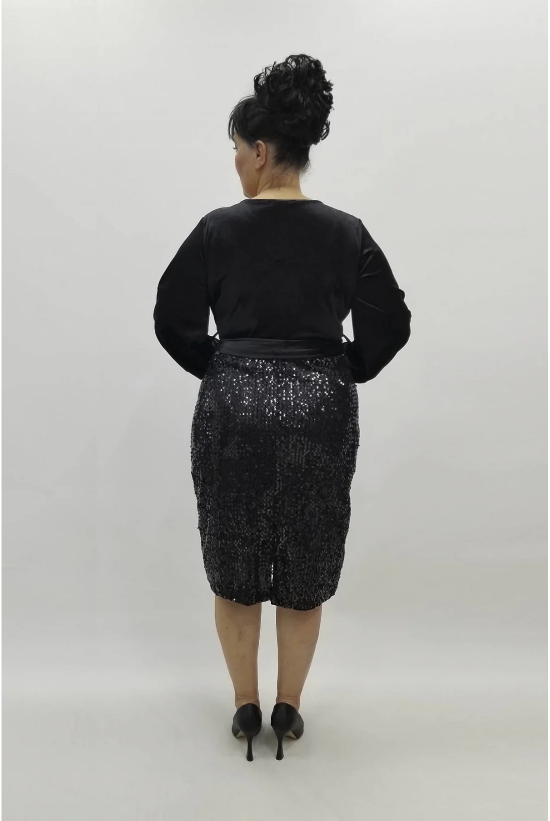 Miraggio Büyük Beden Abiye Elbise 98219 SİYAH