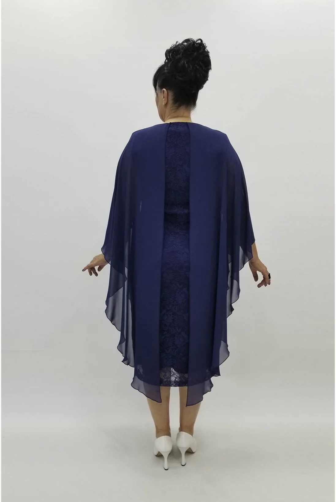 Miraggio Büyük Beden Abiye Elbise 98270 LACİVERT