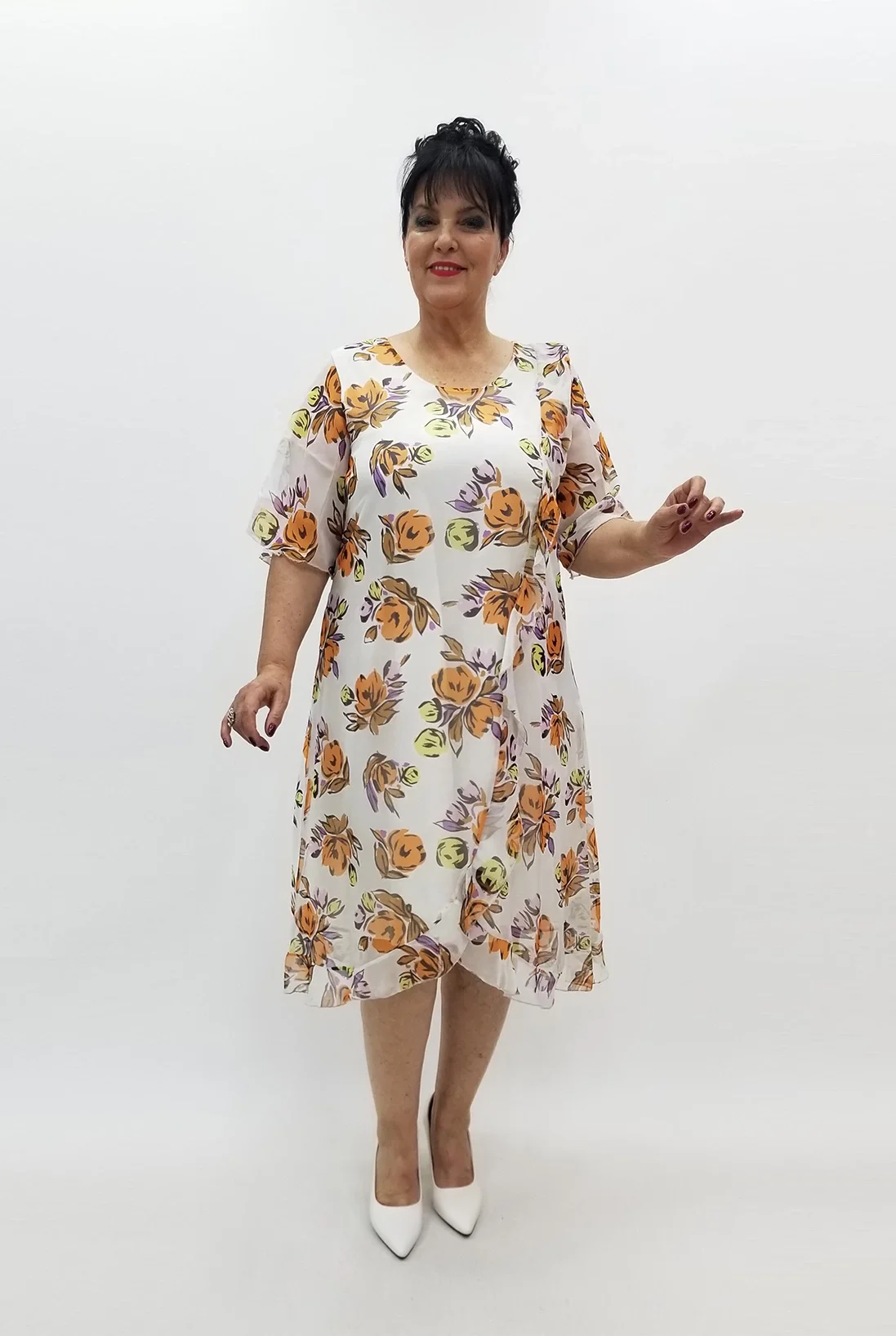 Miraggio Büyük Beden Abiye Elbise 98507 EKRU