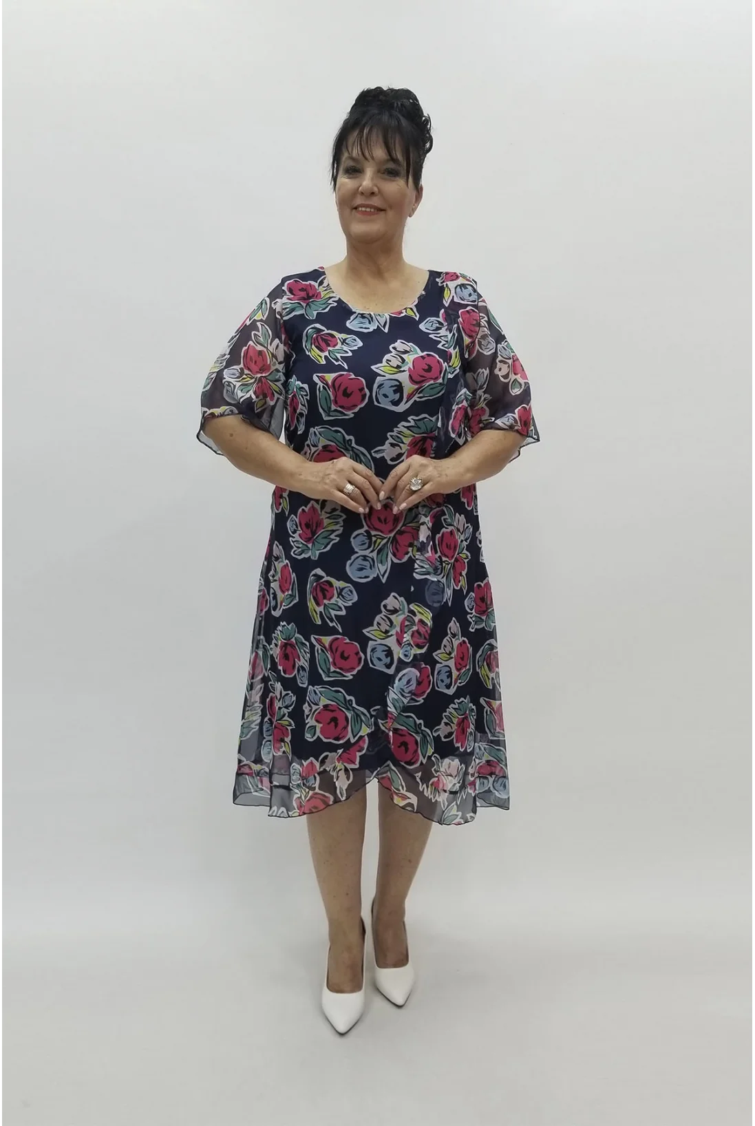 Miraggio Büyük Beden Abiye Elbise 98507 LACİVERT