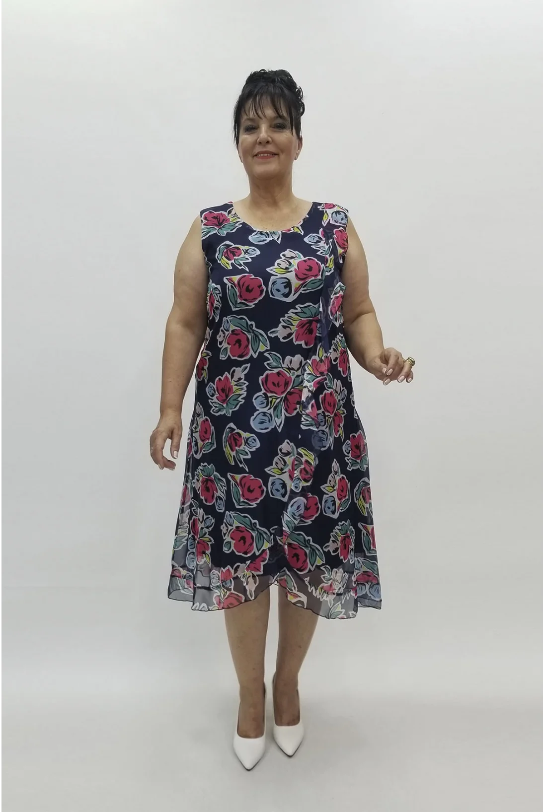 Miraggio Büyük Beden Abiye Elbise 98507 LACİVERT