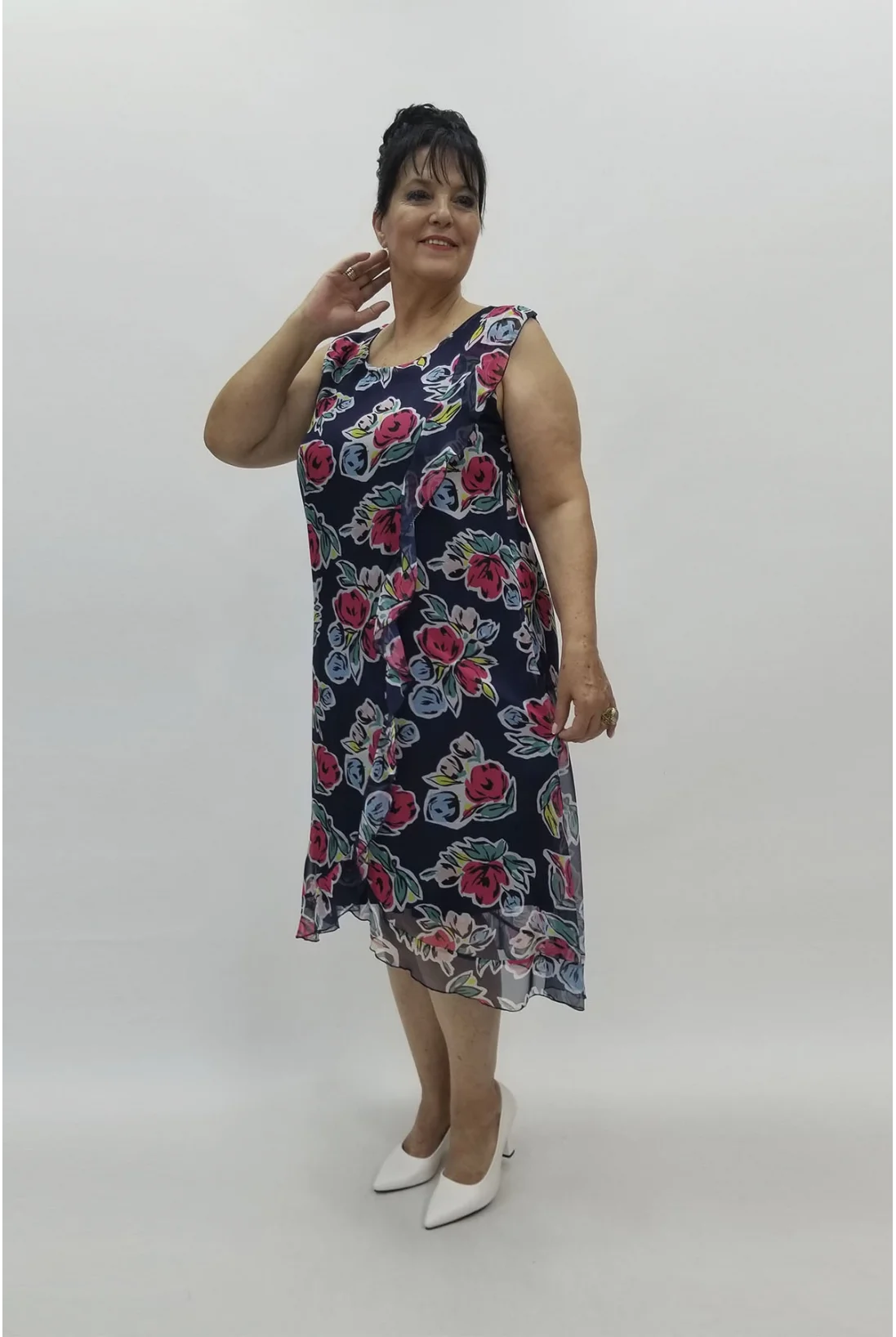 Miraggio Büyük Beden Abiye Elbise 98507 LACİVERT