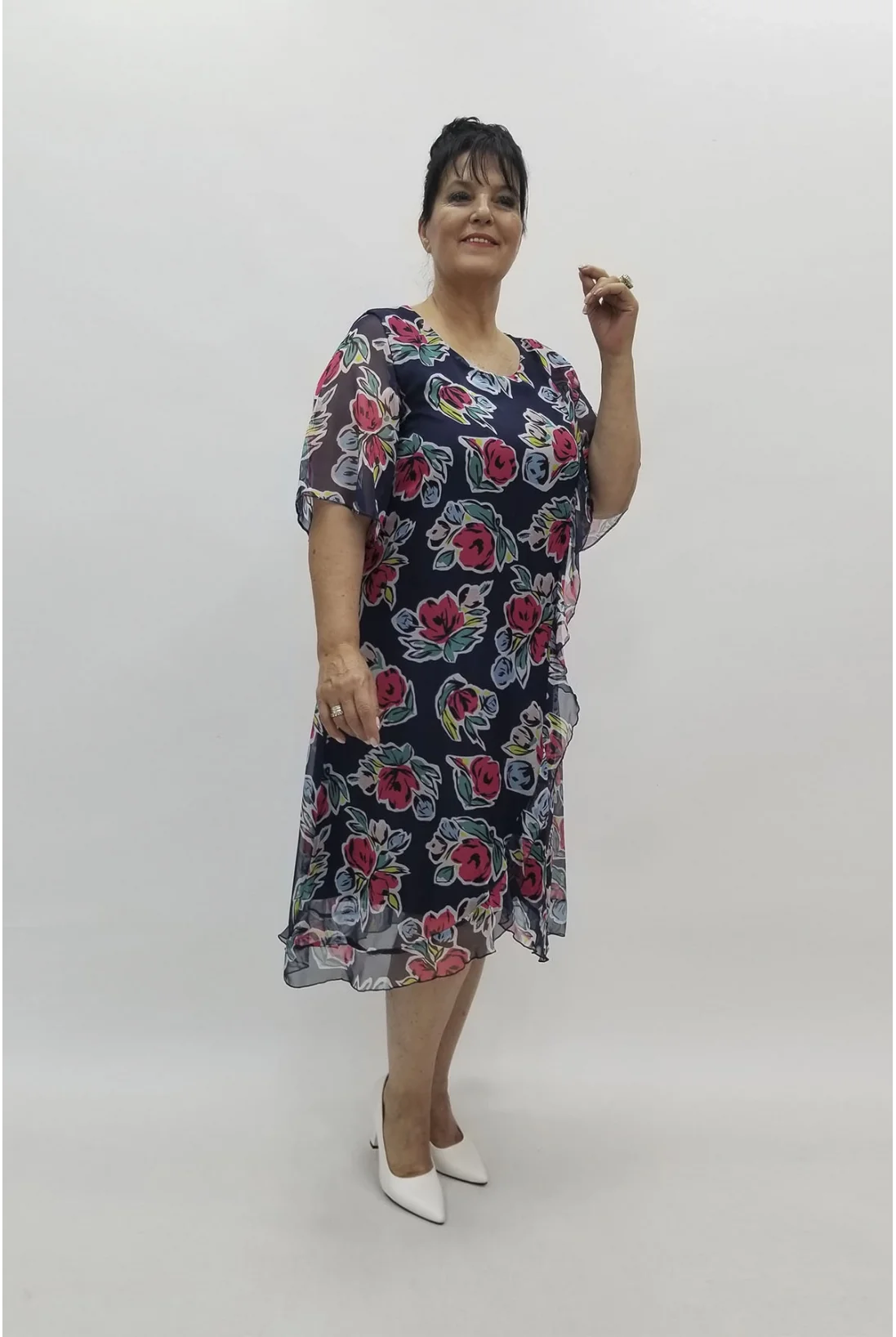 Miraggio Büyük Beden Abiye Elbise 98507 LACİVERT