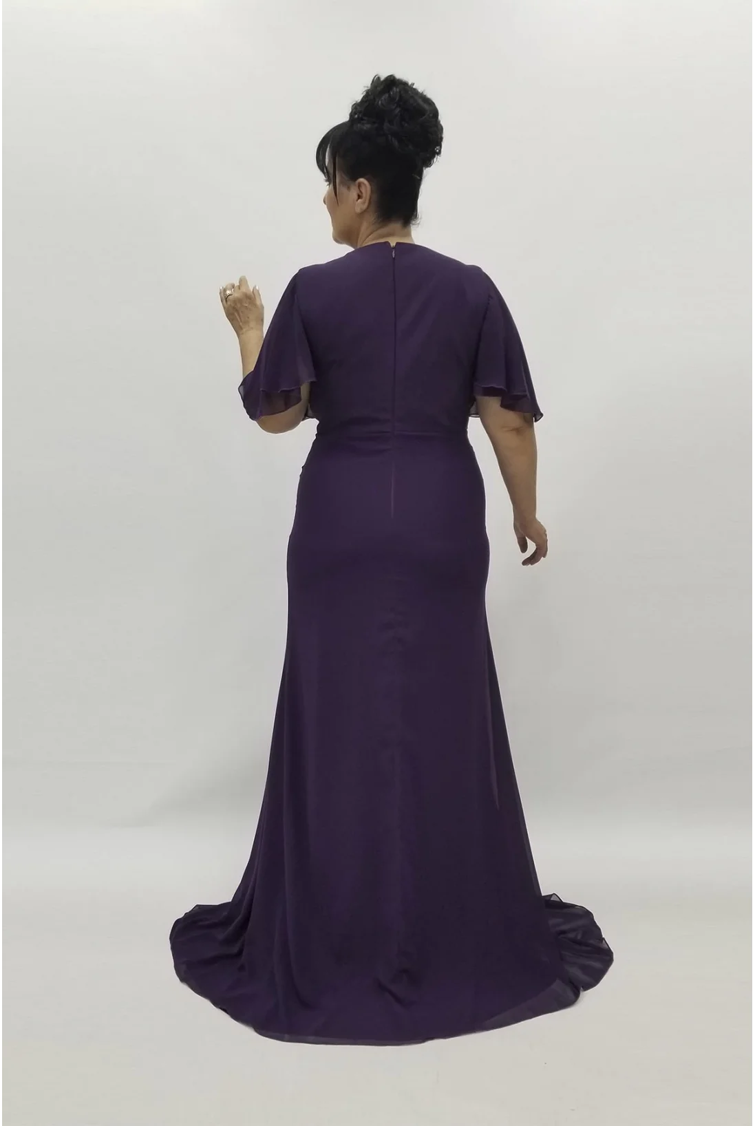 Miraggio Büyük Beden Abiye Elbise 98790 MÜRDÜM