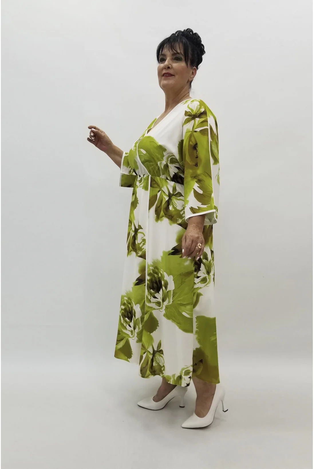 Miraggio Büyük Beden Abiye Elbise 98800 YAĞ YEŞİLİ