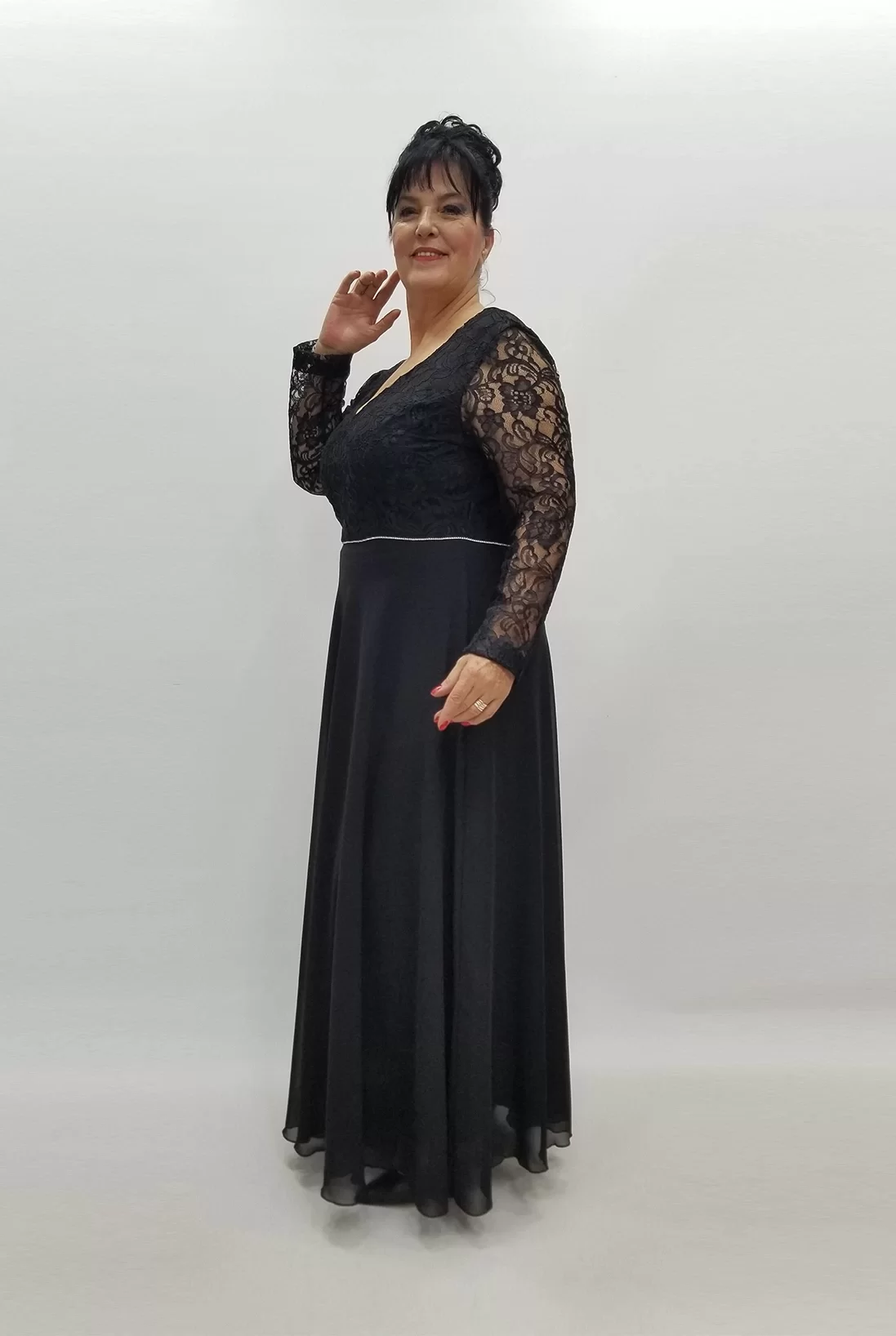 Miraggio Büyük Beden Abiye Elbise 99031 SİYAH