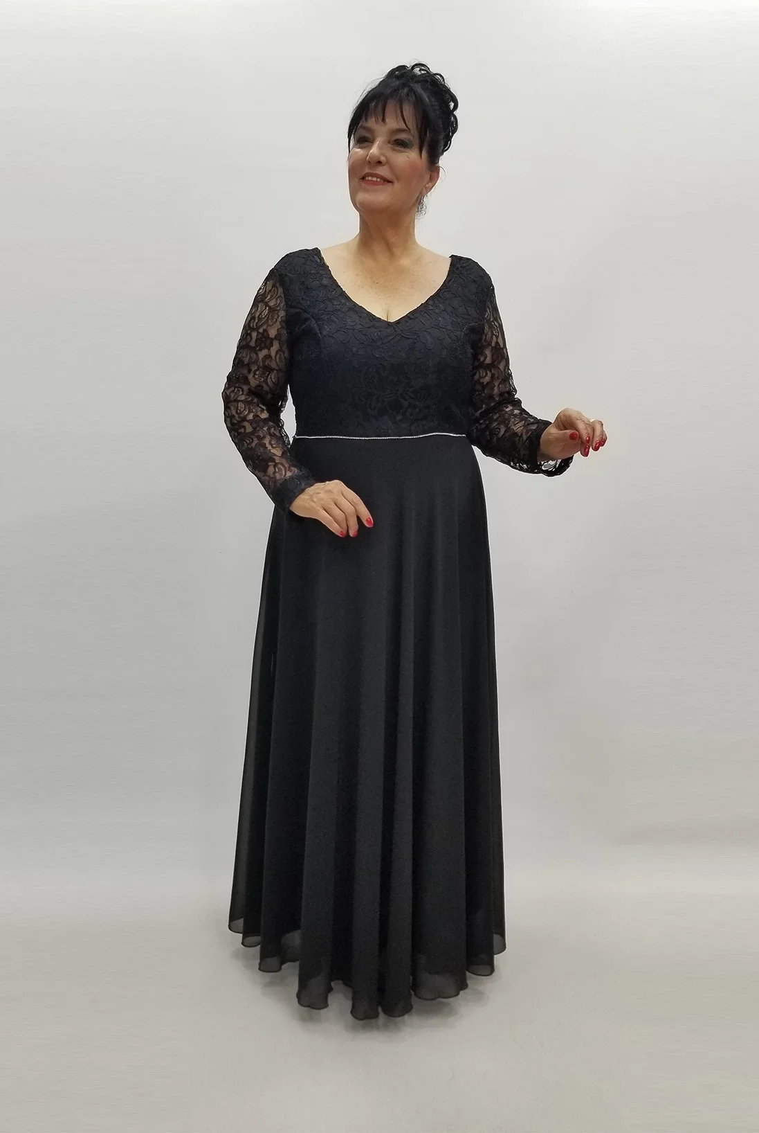 Miraggio Büyük Beden Abiye Elbise 99031 SİYAH