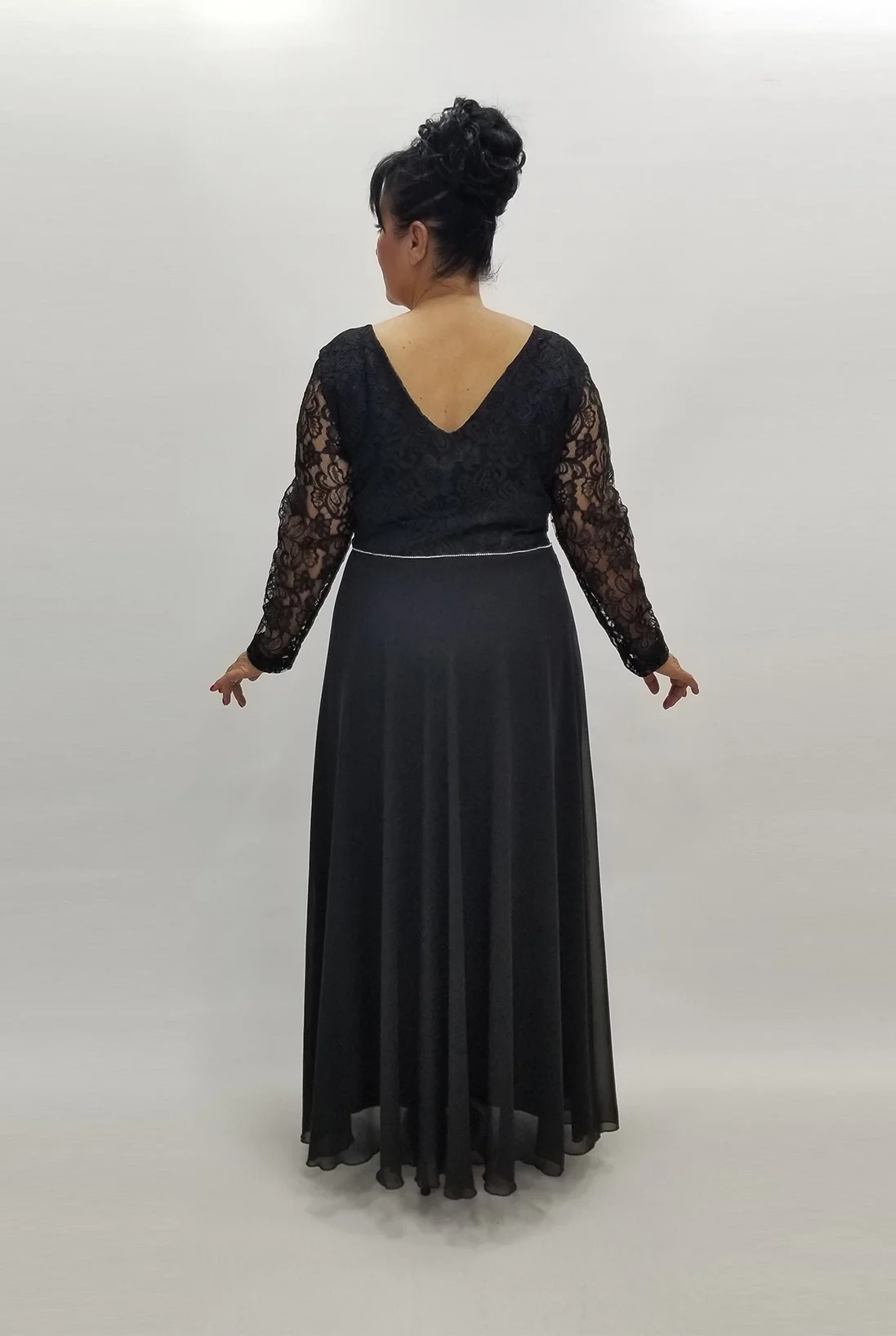 Miraggio Büyük Beden Abiye Elbise 99031 SİYAH