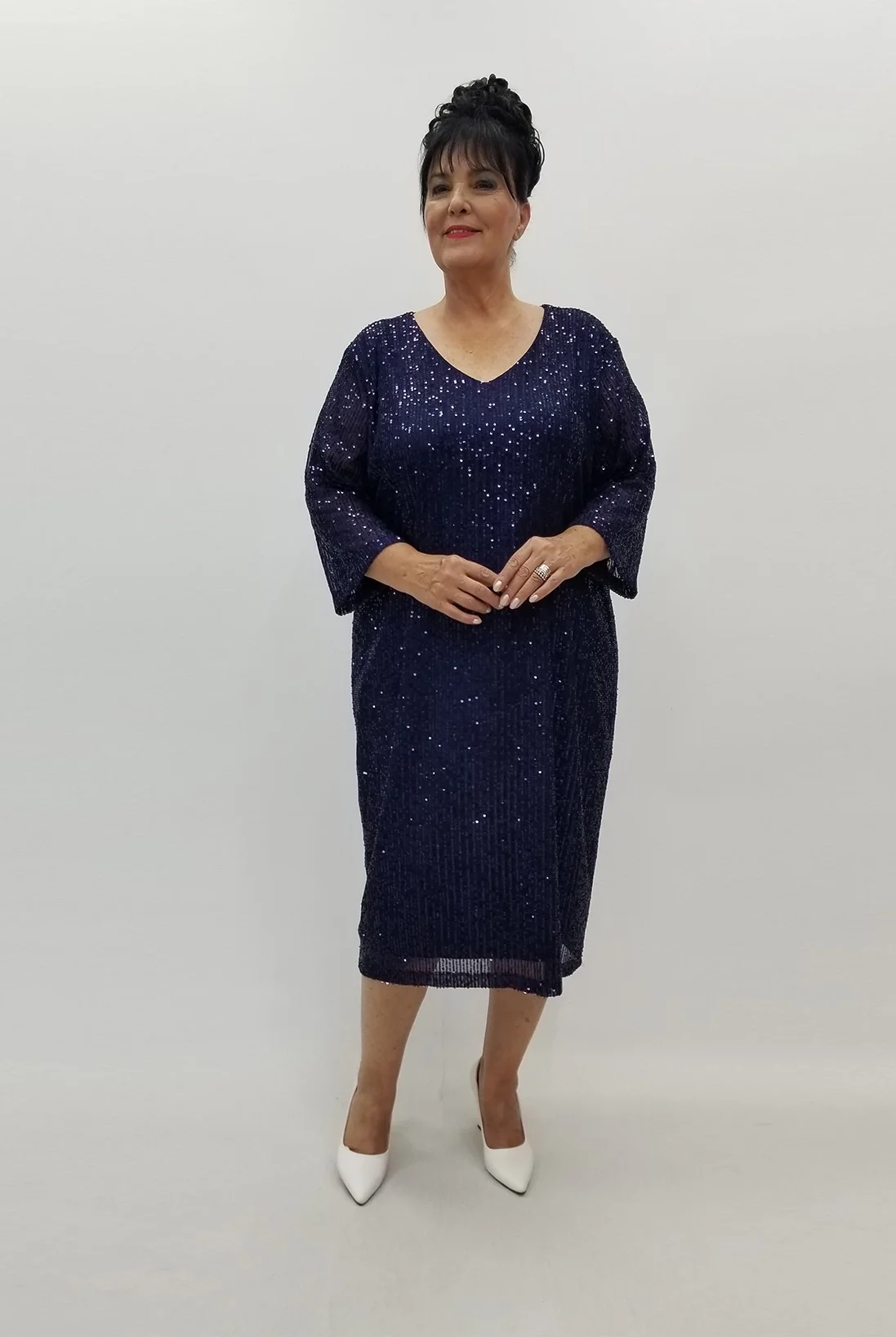 Miraggio Büyük Beden Abiye Elbise 99300 LACİVERT