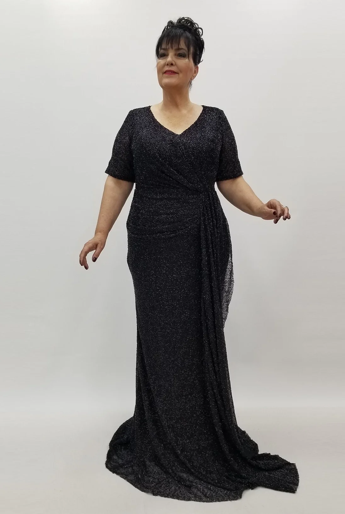 Miraggio Büyük Beden Abiye Elbise 99700 SİYAH