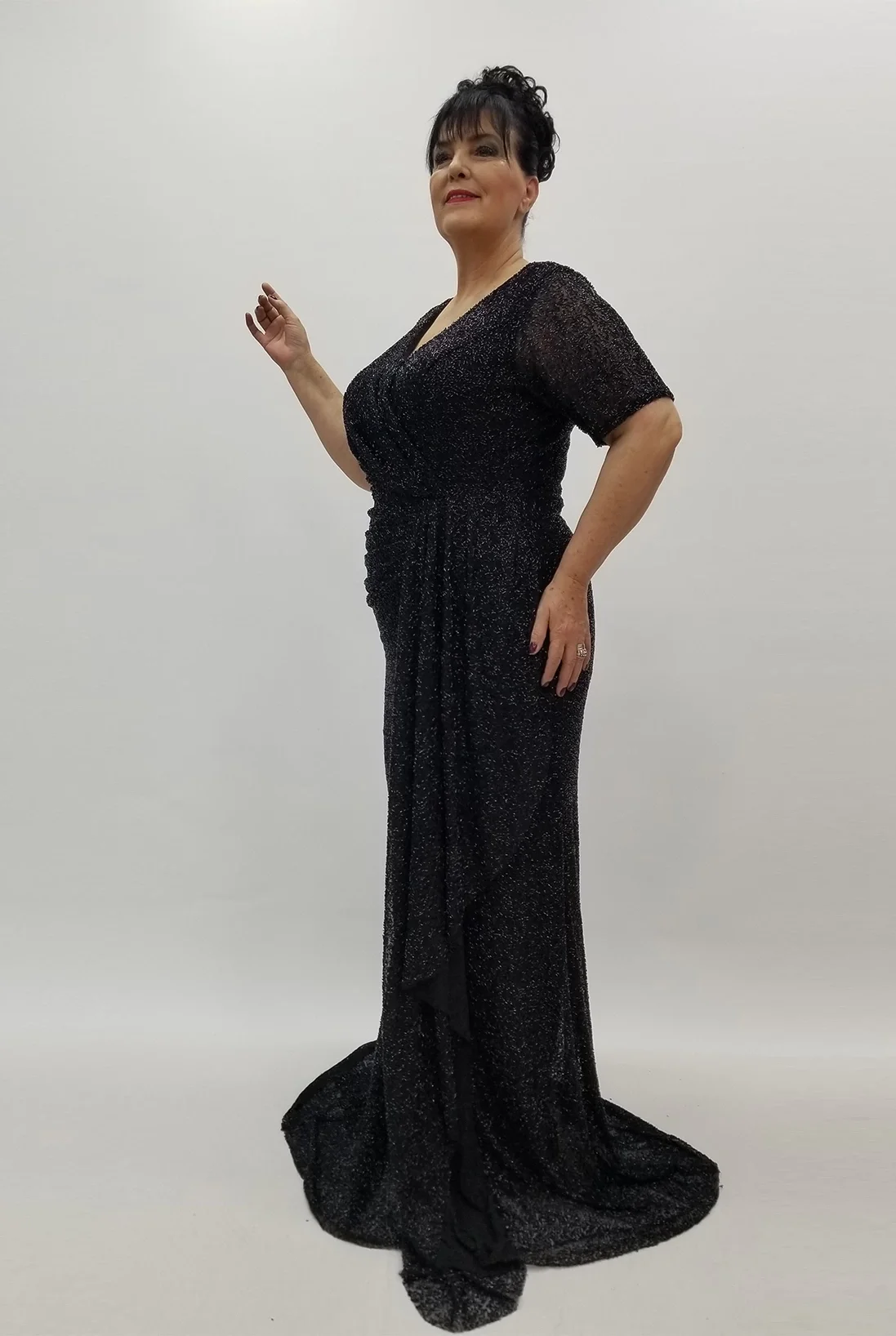 Miraggio Büyük Beden Abiye Elbise 99700 SİYAH