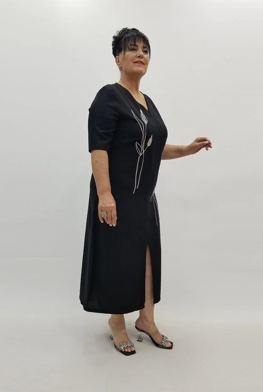 Miraggio Büyük Beden Abiye Elbise 99728 SİYAH