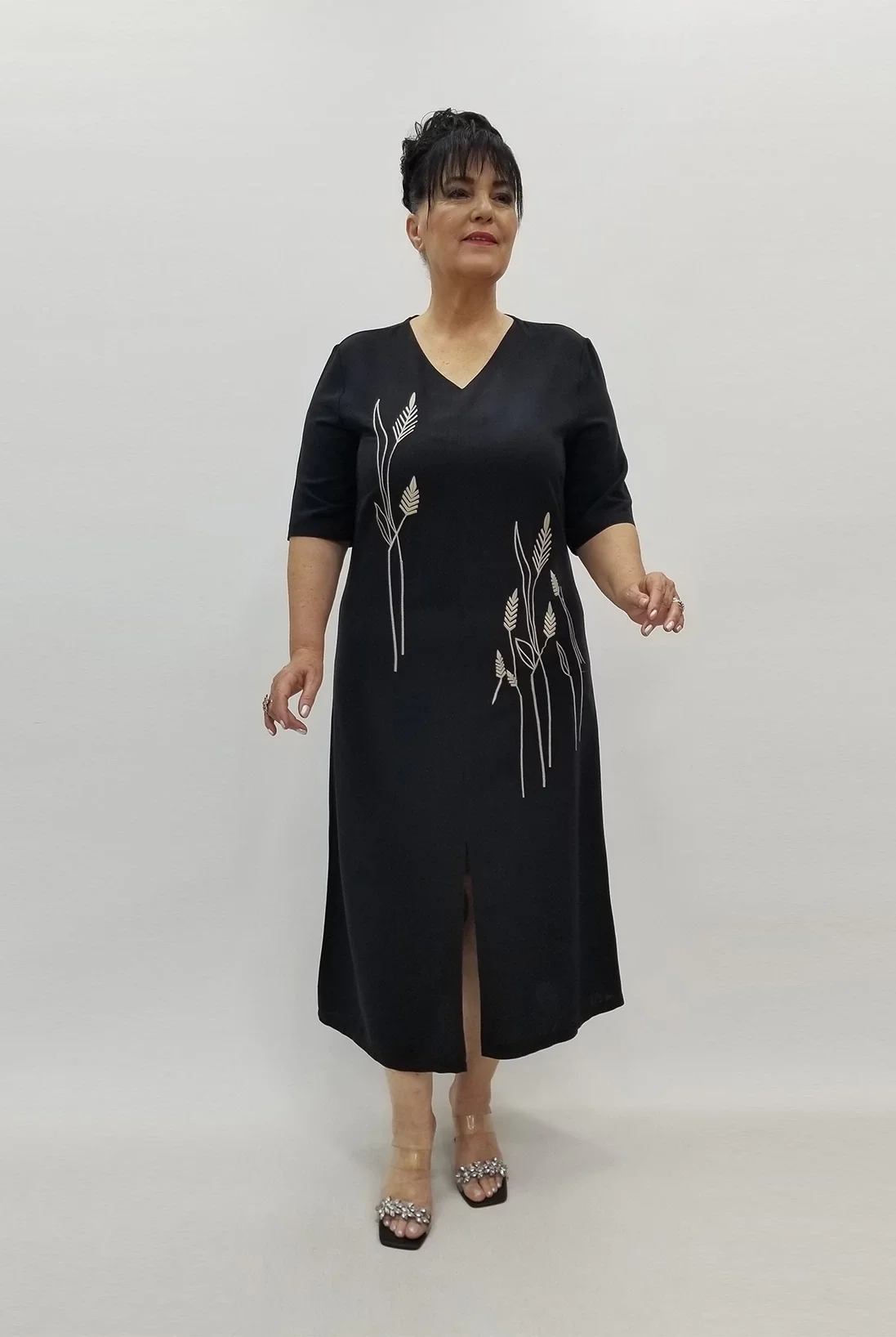 Miraggio Büyük Beden Abiye Elbise 99728 SİYAH