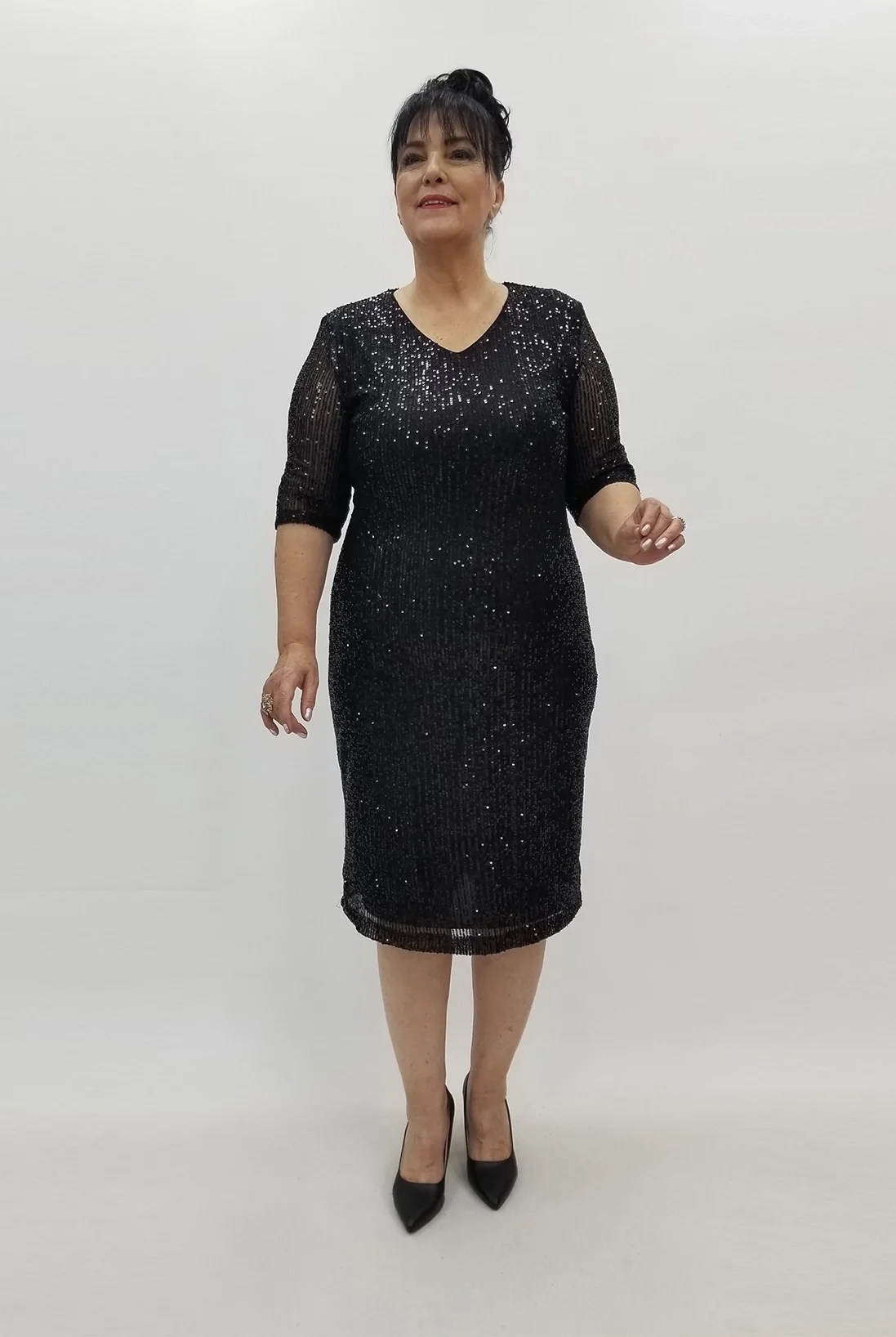 Miraggio Büyük Beden Abiye Elbise 99730 SİYAH