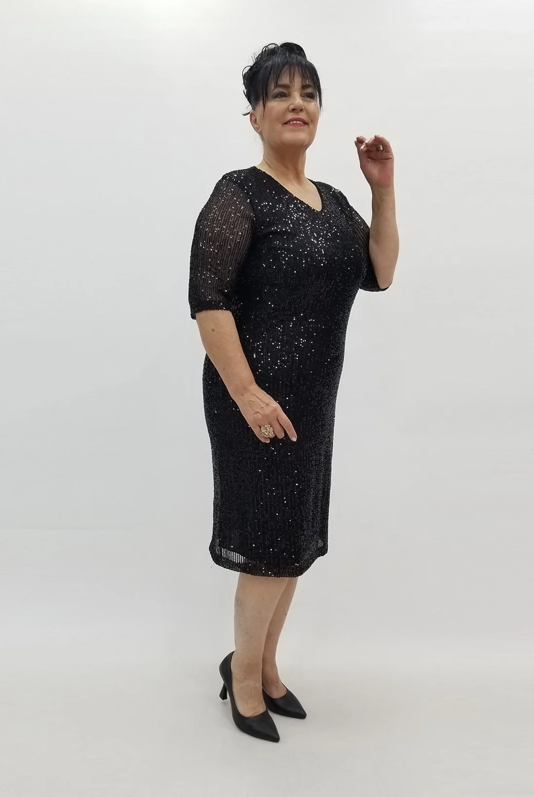 Miraggio Büyük Beden Abiye Elbise 99730 SİYAH