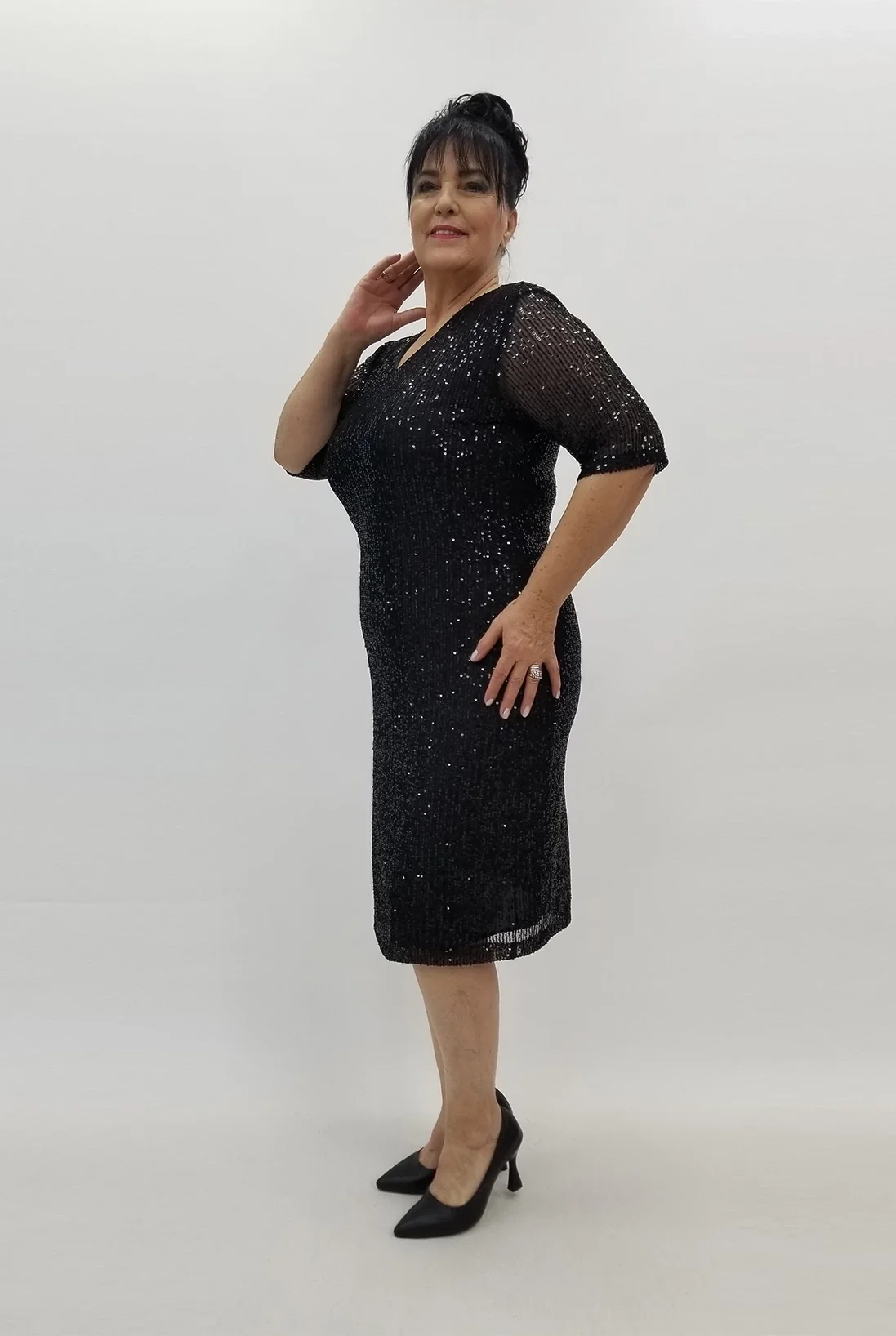 Miraggio Büyük Beden Abiye Elbise 99730 SİYAH