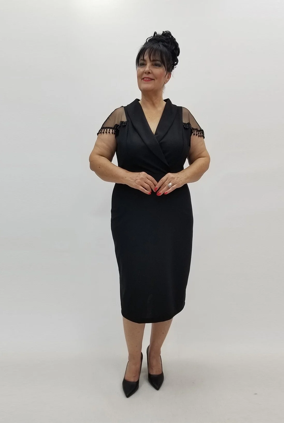 Miraggio Büyük Beden Abiye Elbise 99835 SİYAH