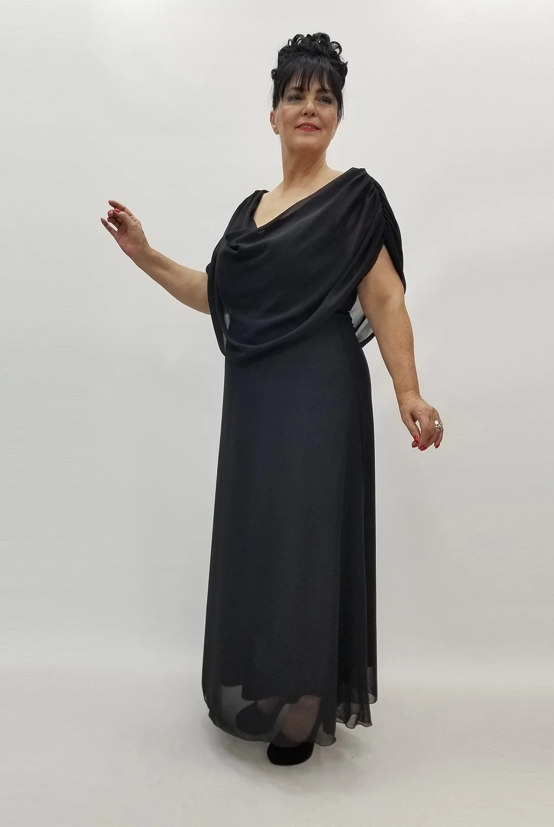 Miraggio Büyük Beden Abiye Elbise 99841 SİYAH